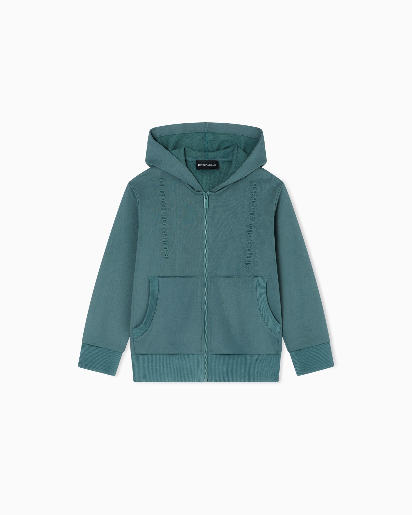 ASV interlock hooded sweatshirt with embossed logo Slide 0