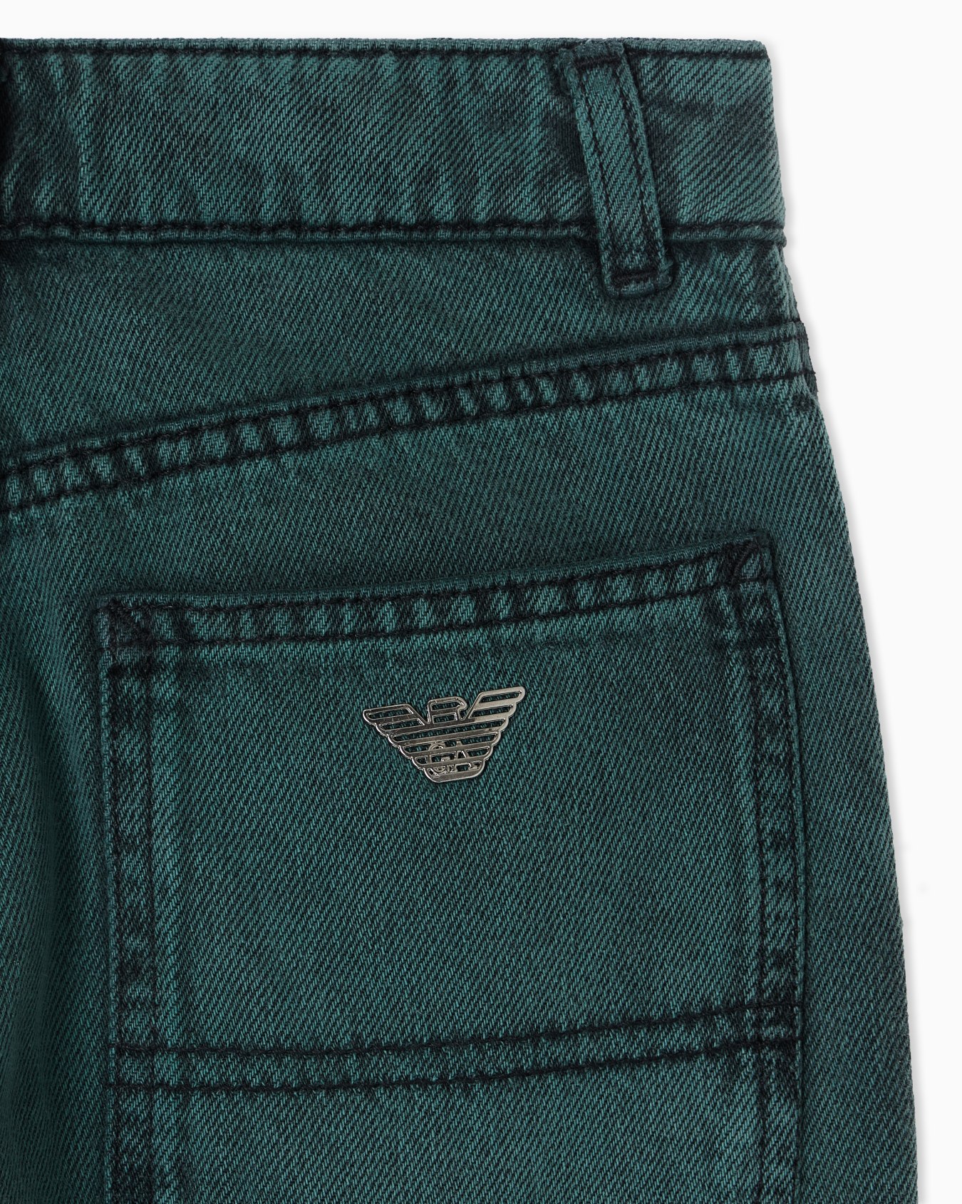 Jean coupe large en denim aspect usé Diapositive 1