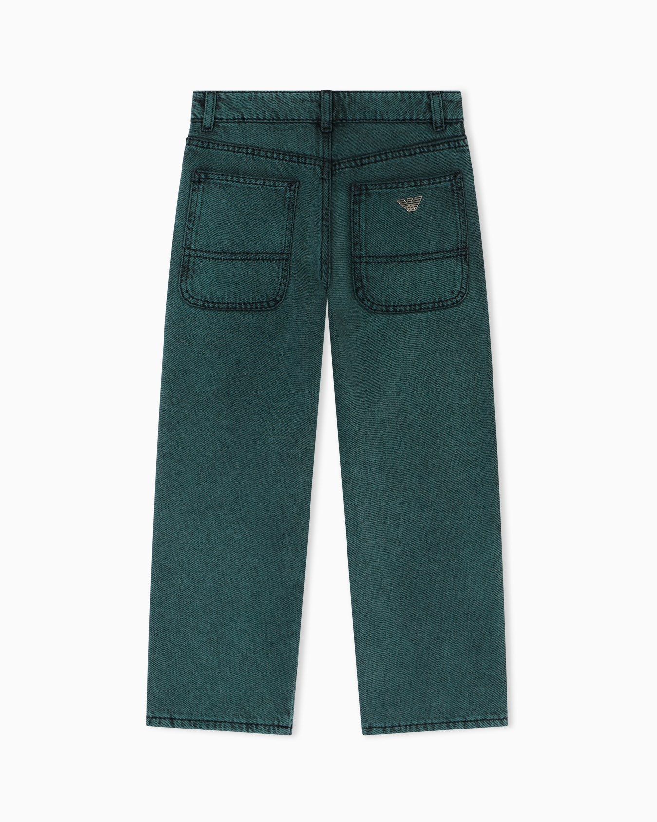 Jean coupe large en denim aspect usé Diapositive 2