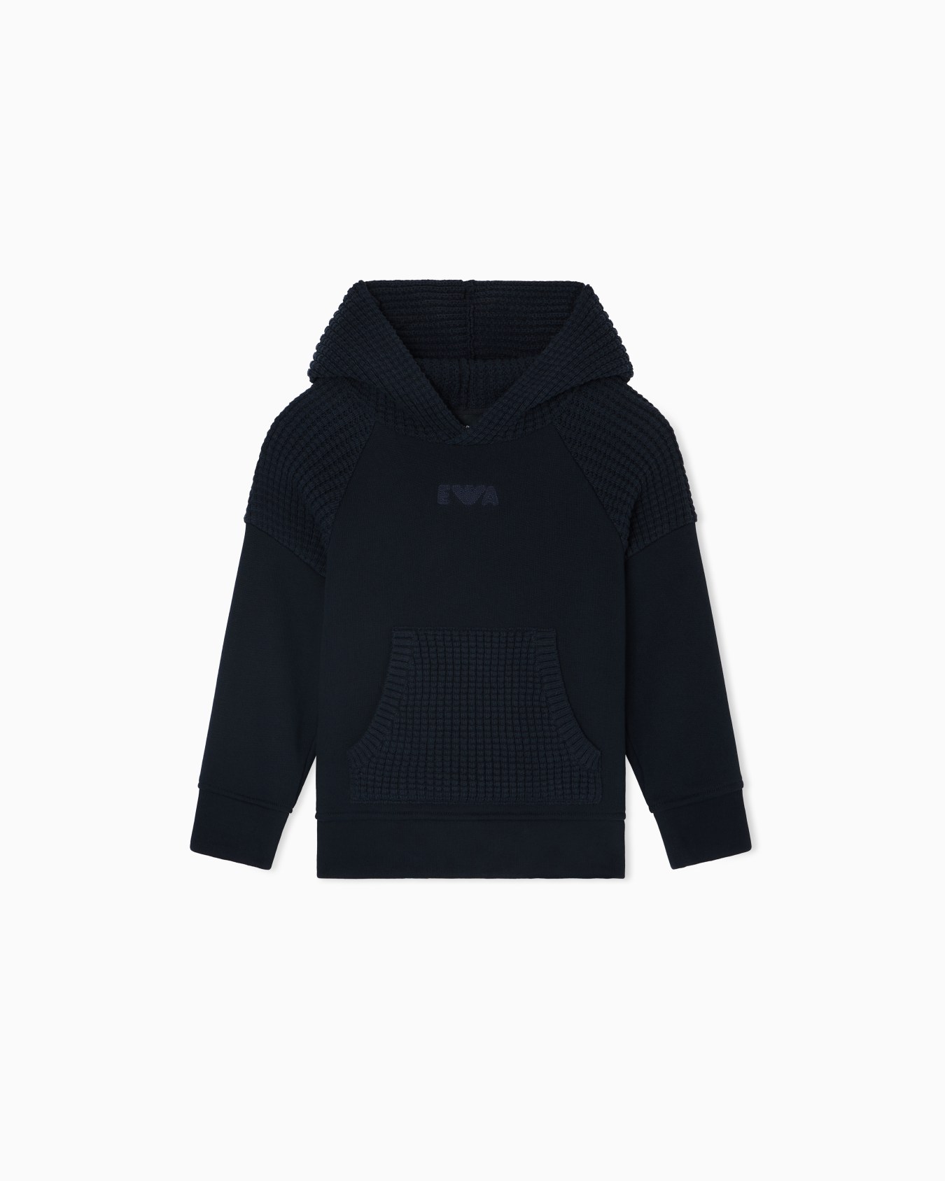 Felpa comfort fit in jersey con dettagli in maglia effetto waffle Slide 0