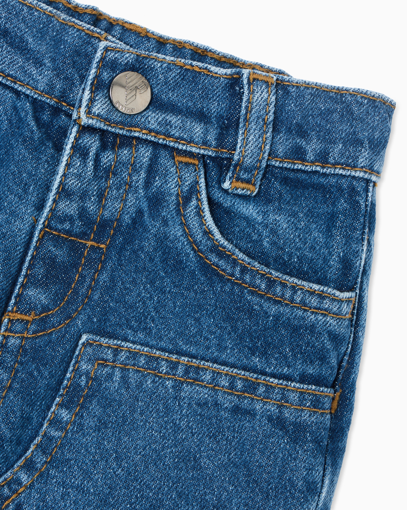 Jean à taille élastique en denim Diapositive 1