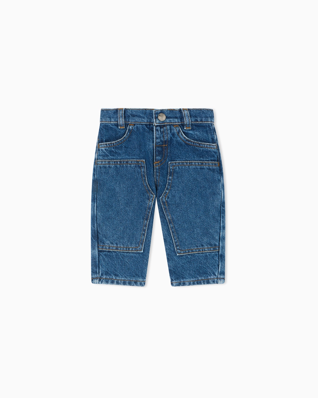 Jean à taille élastique en denim Diapositive 0