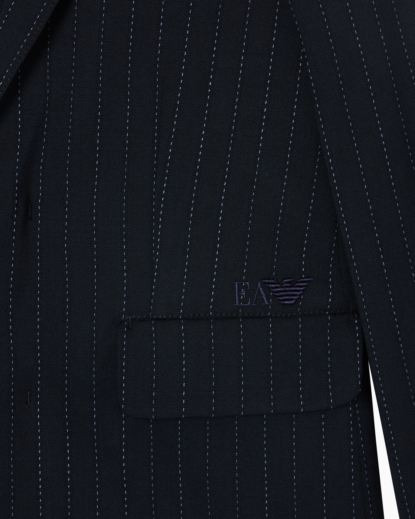 Single-breasted jacket in a pinstriped wool blend Slide 1