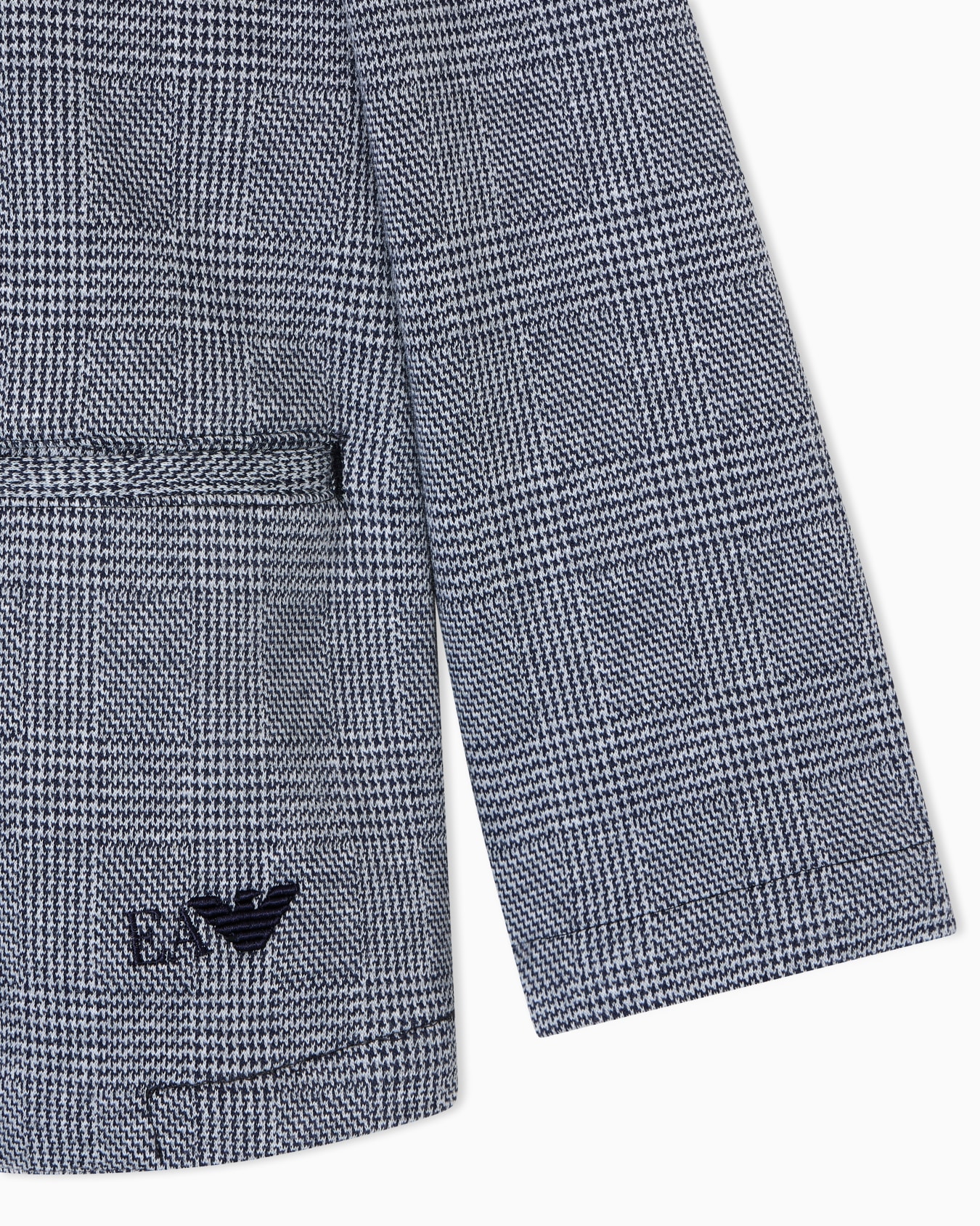 ASV single-breasted jacket in jersey, with a jacquard check motif Slide 1