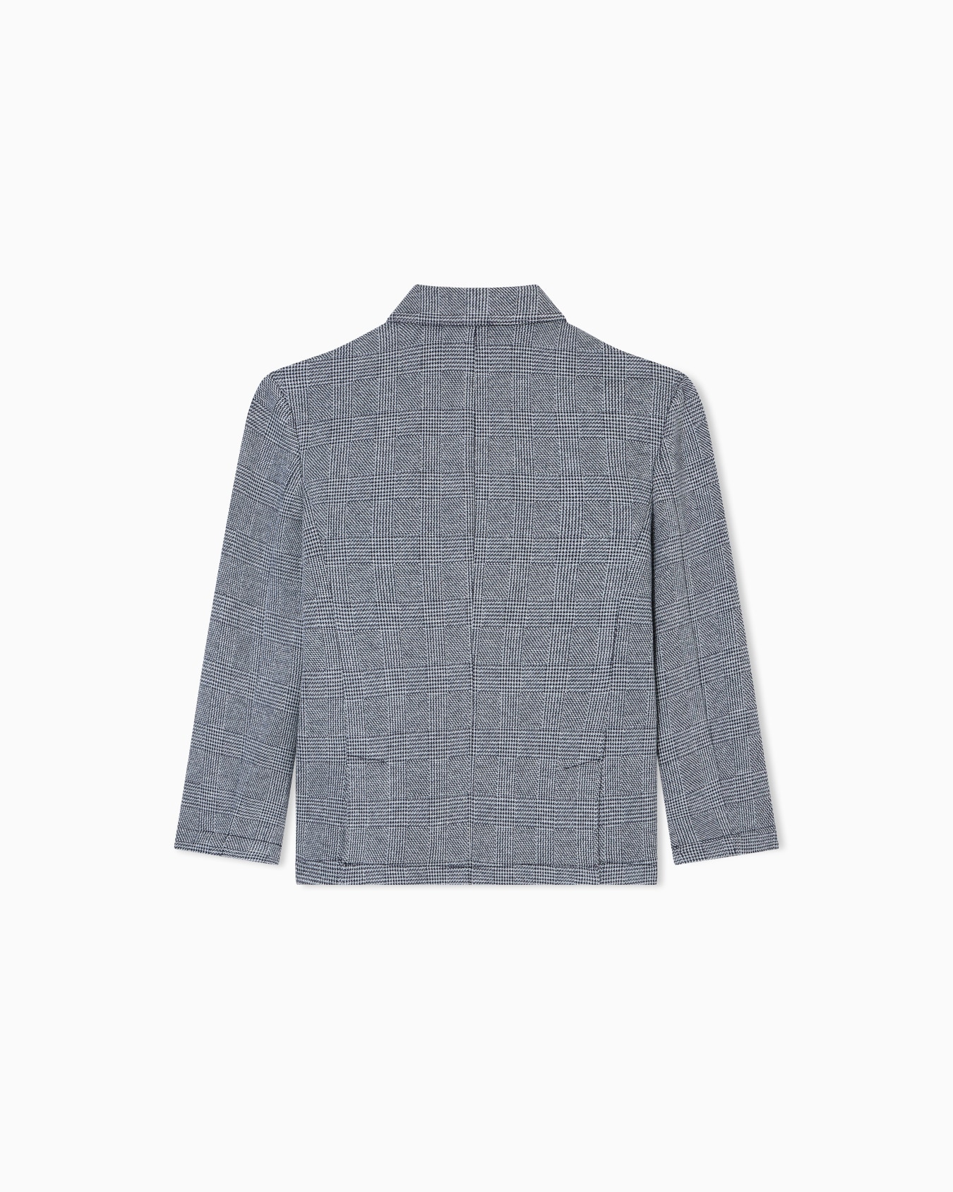 ASV single-breasted jacket in jersey, with a jacquard check motif Slide 2