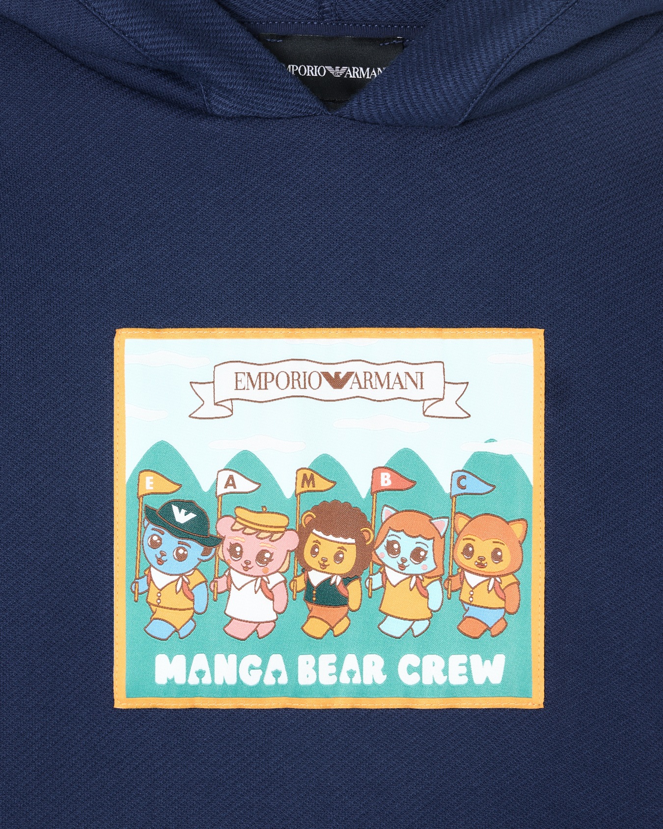 ASV Manga Bear Crew organic interlock jersey comfort-fit hooded sweatshirt Slide 1