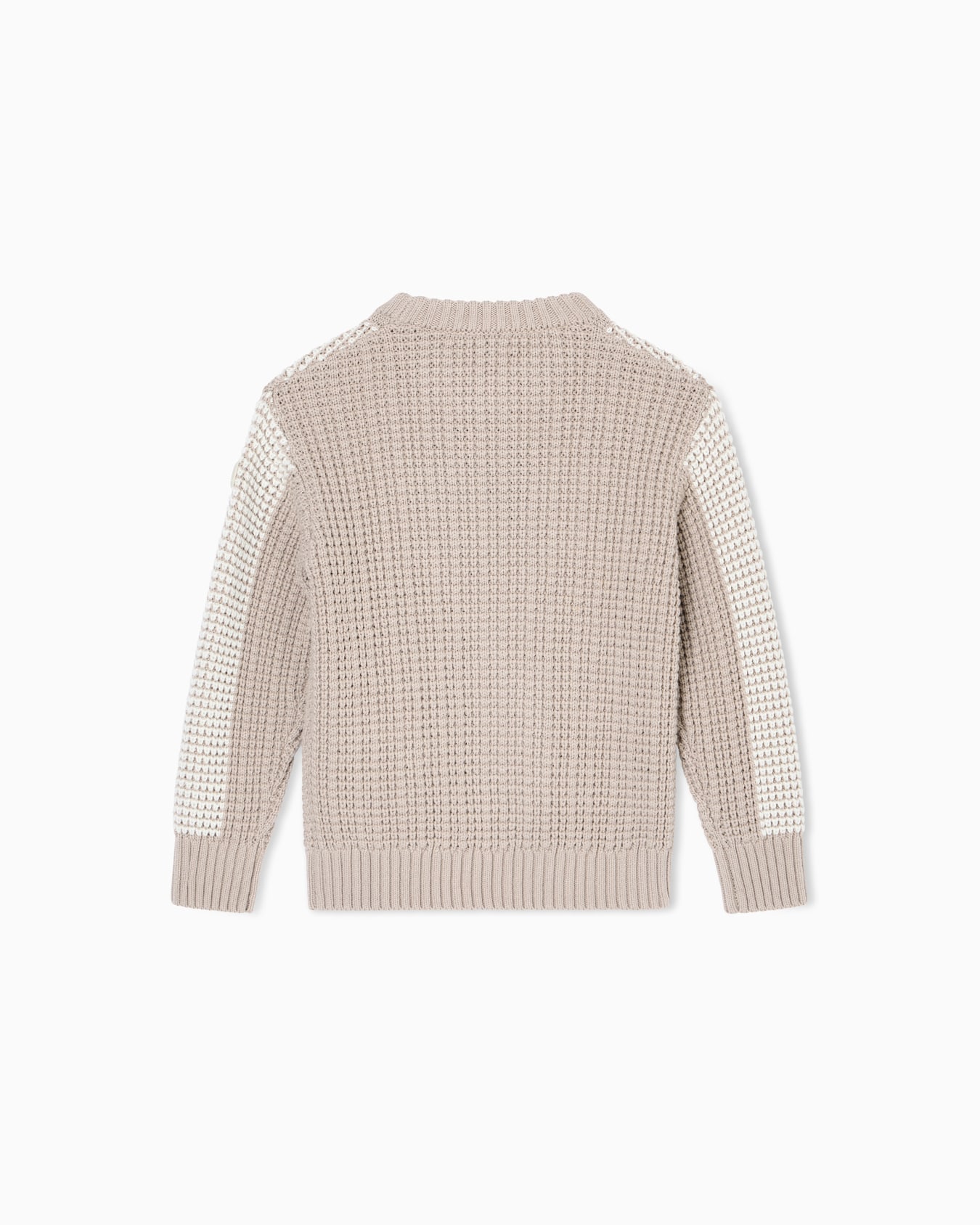 Jumper with oversized diamond motif in a mixed-stitch knit Slide 2