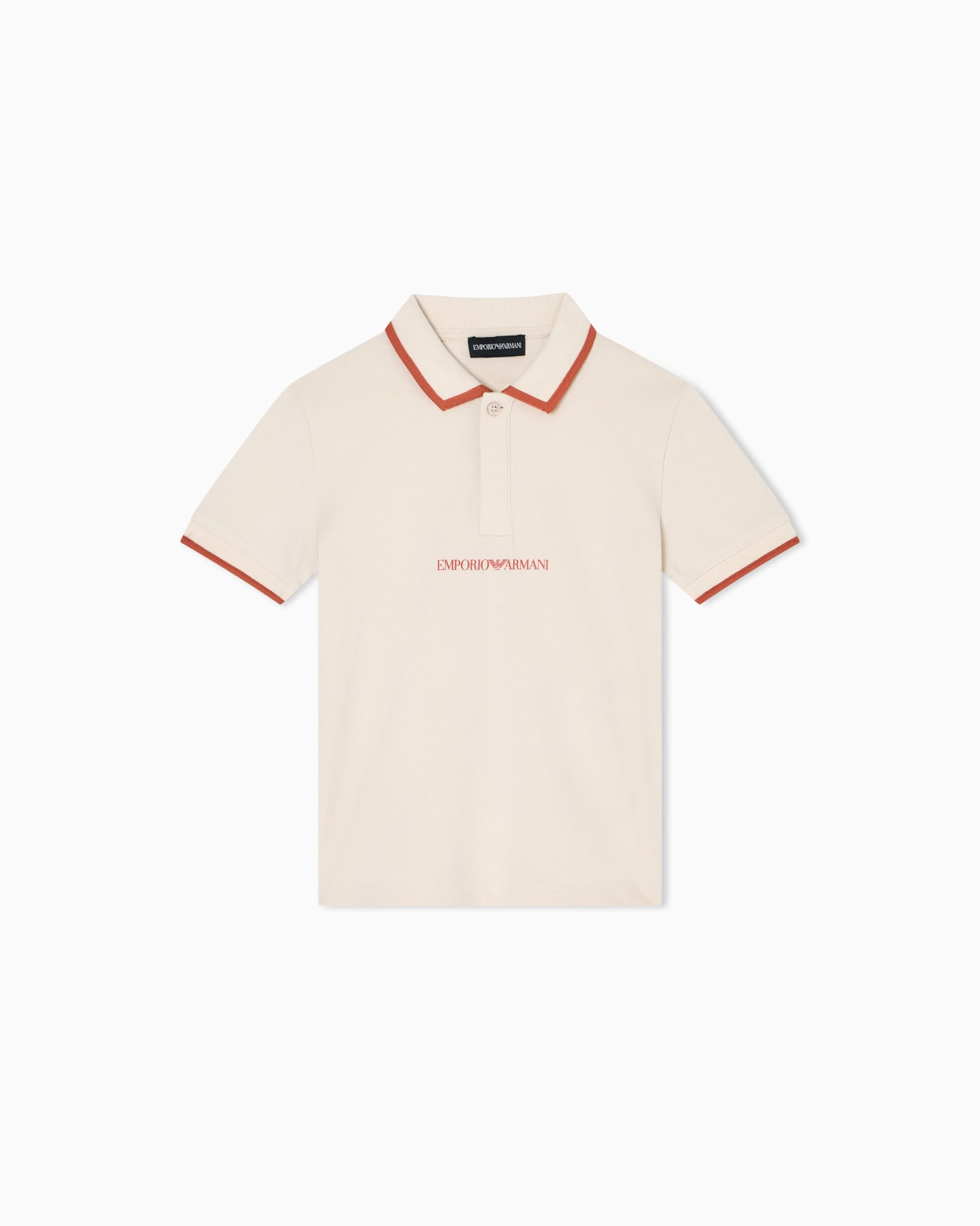 Polo in jersey piquet con dettaglio piping Slide 0