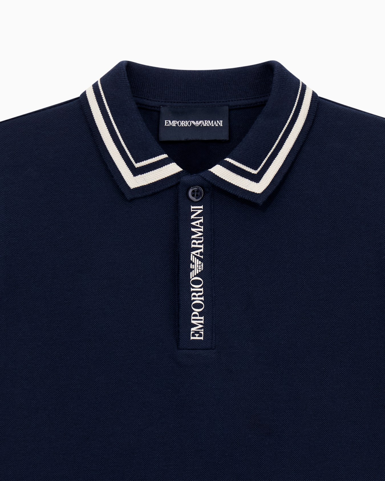 Polo in jersey piquet con dettaglio piping Slide 1