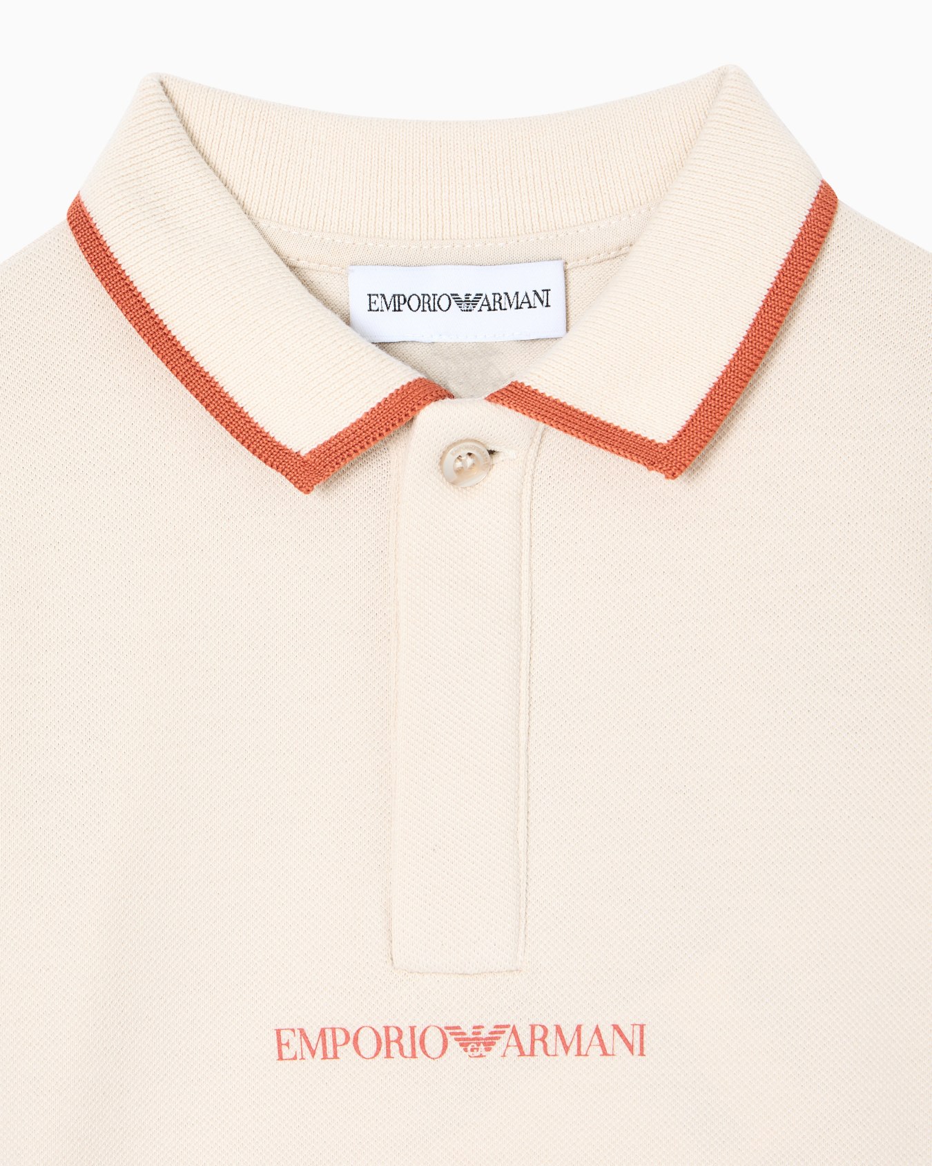 Piqué jersey polo shirt with piping detail Slide 1
