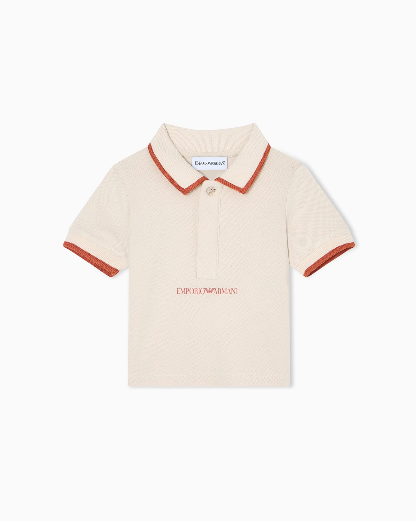 Piqué jersey polo shirt with piping detail Slide 0