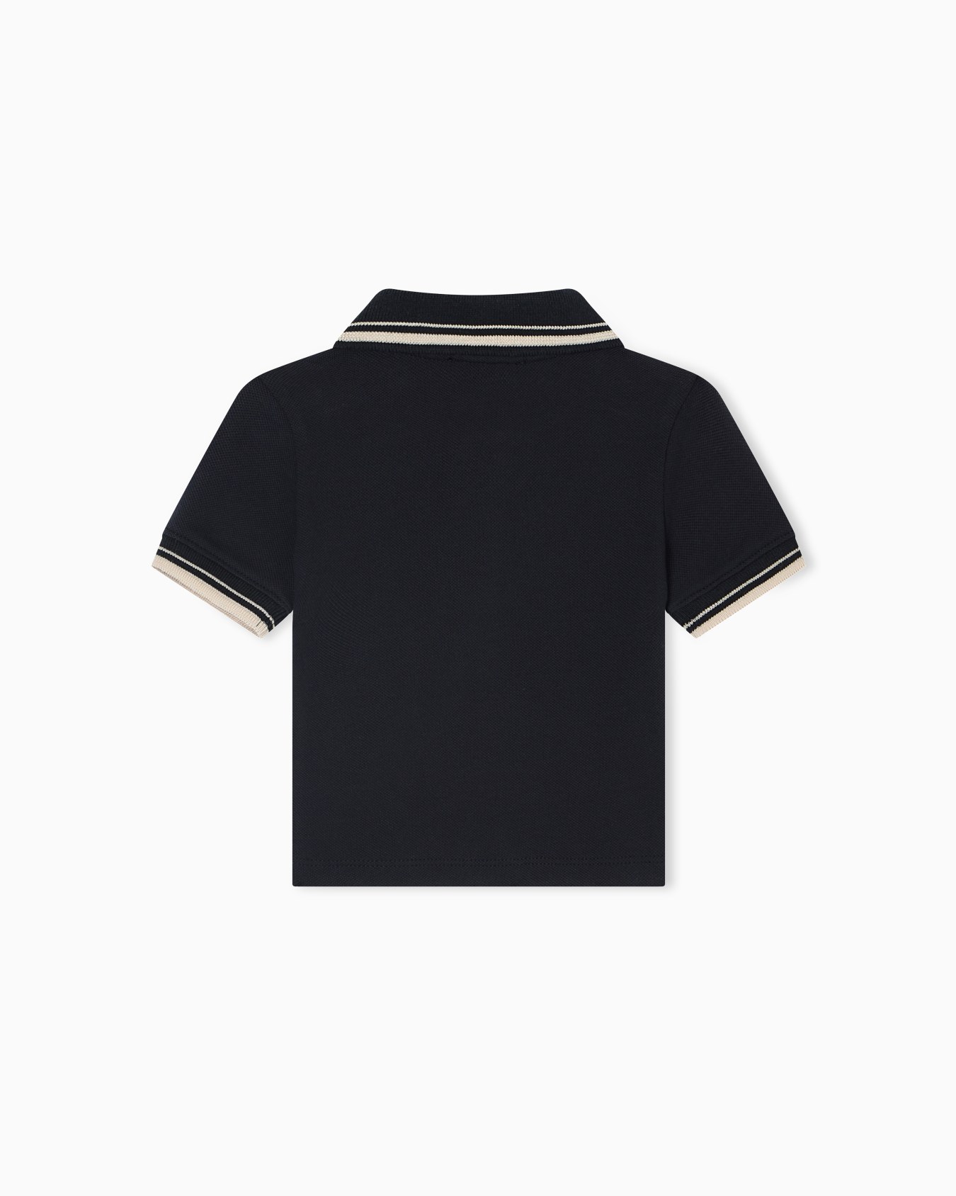 Piqué jersey polo shirt with piping detail Slide 2