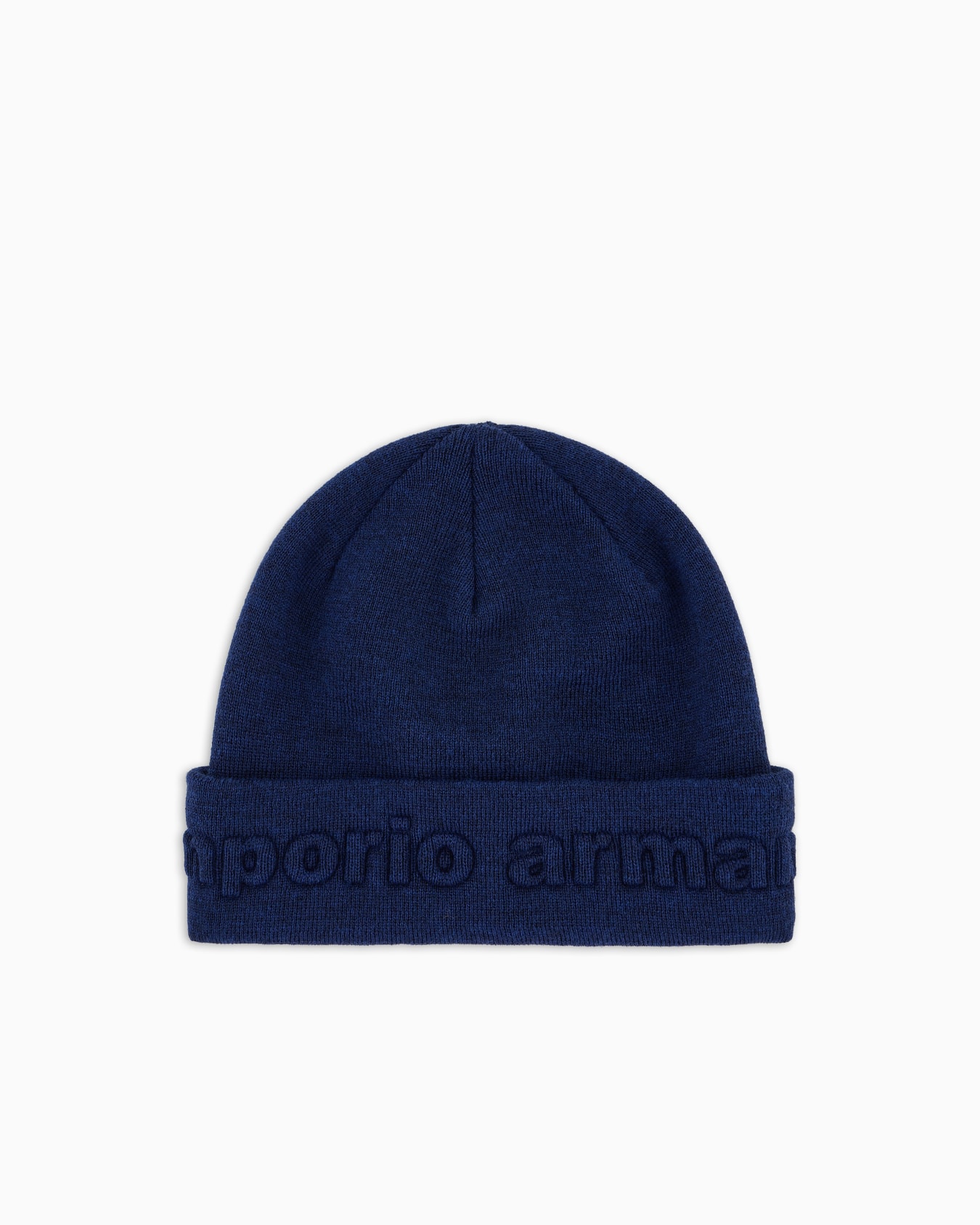 Virgin wool-blend beanie with logo Slide 0