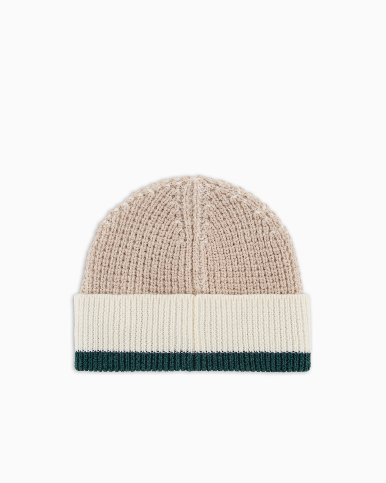 Wool-blend beanie in a mixed-stitch knit Slide 1