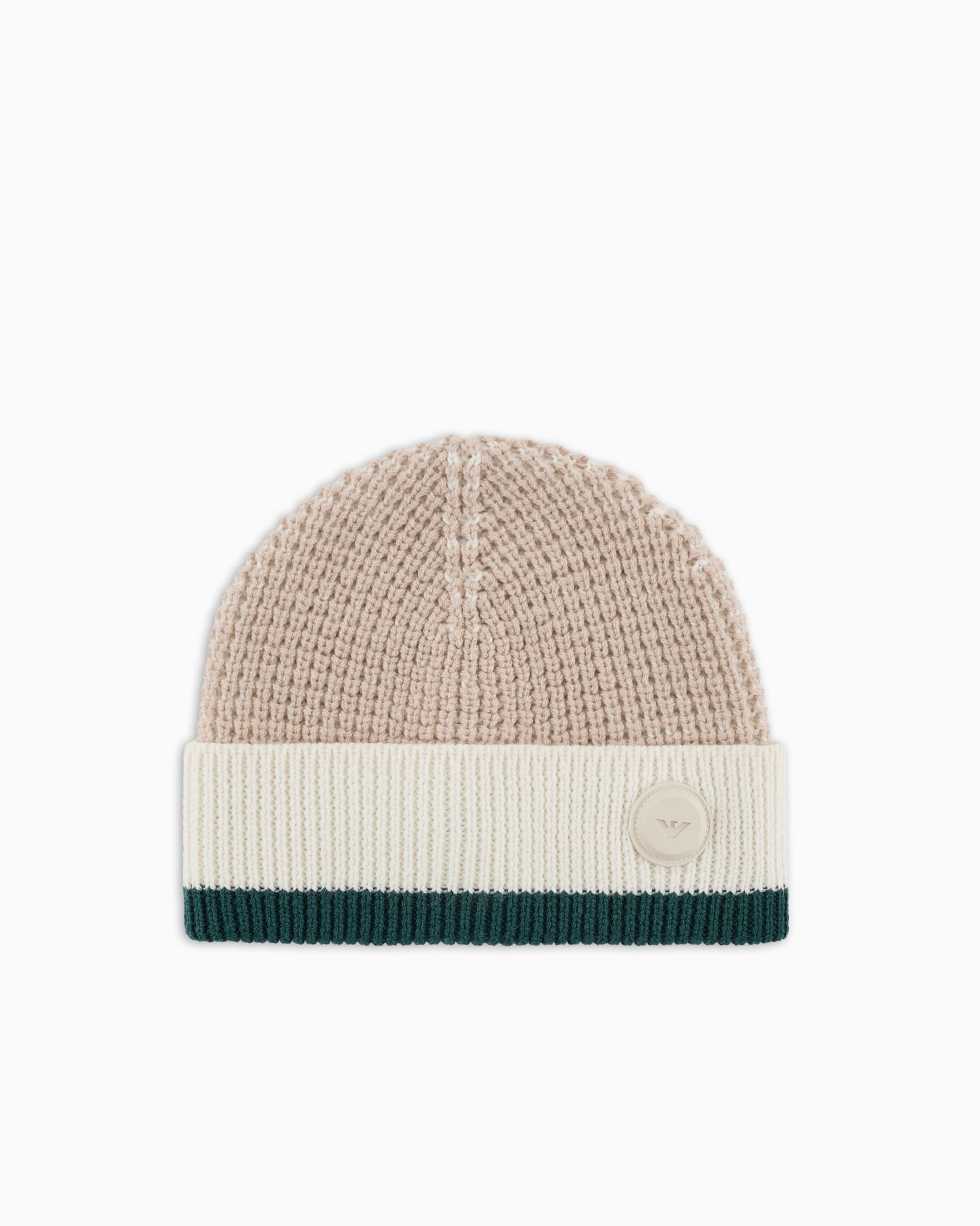 Wool-blend beanie in a mixed-stitch knit Slide 0