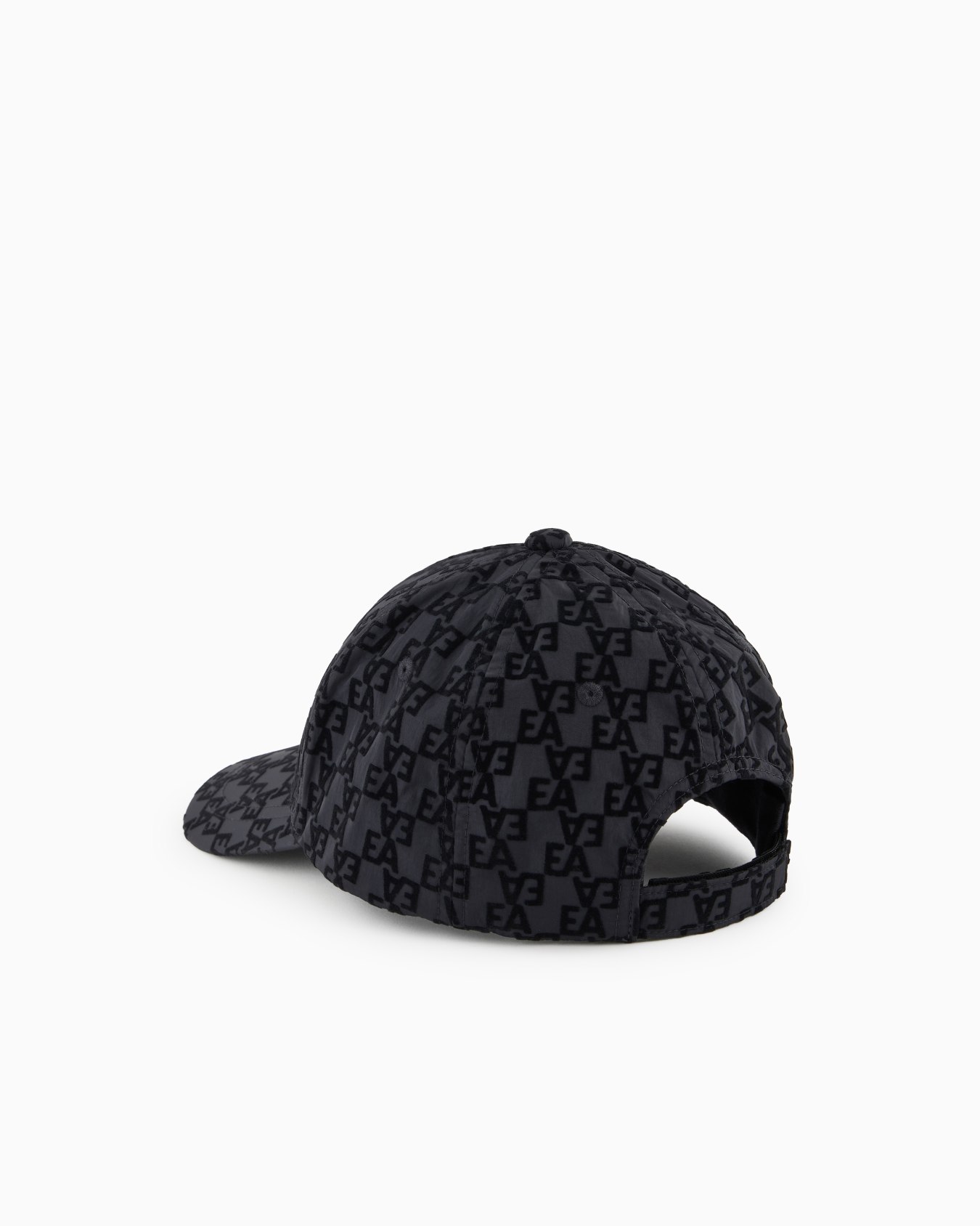 Baseball cap with all-over flocked lettering Slide 1