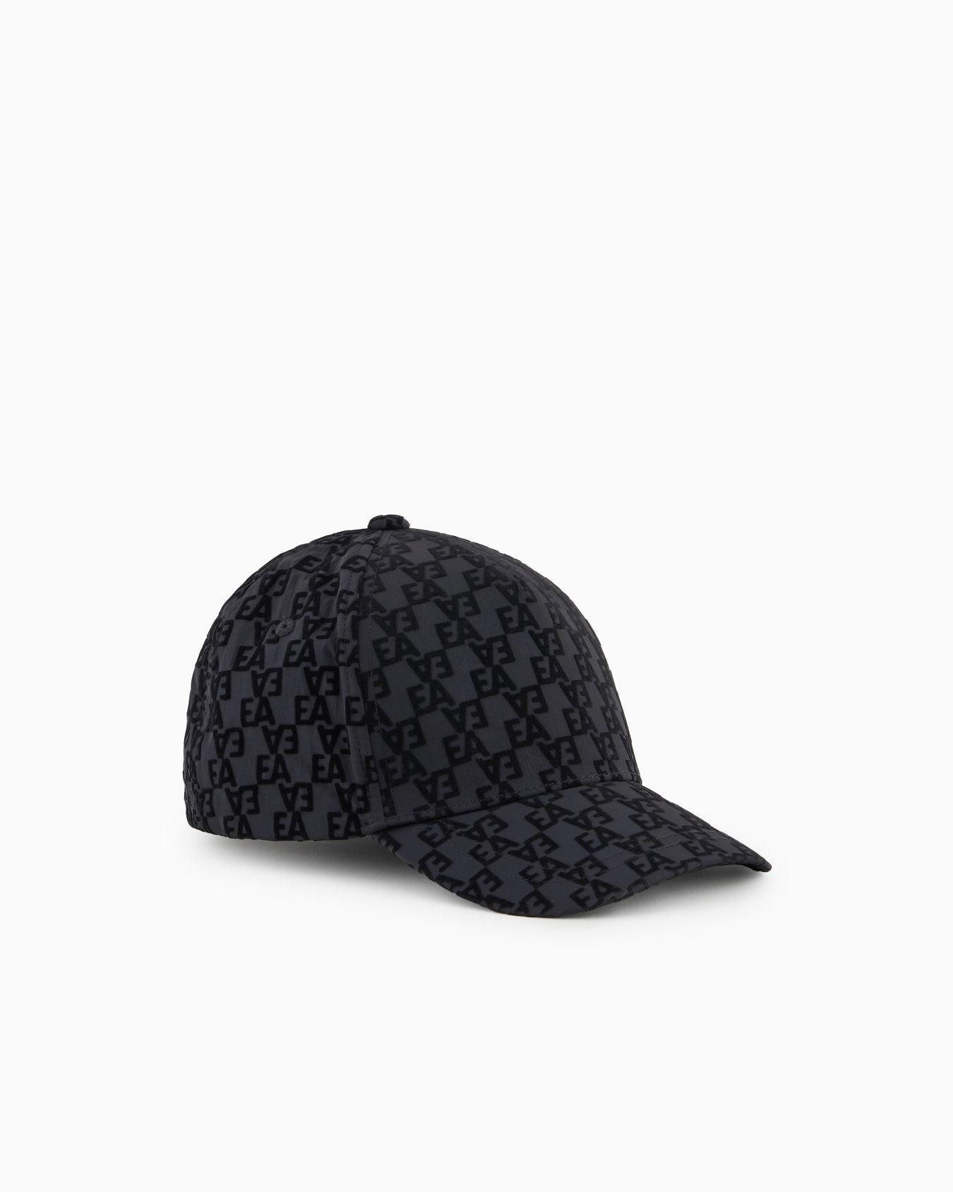 Baseball cap with all-over flocked lettering Slide 0