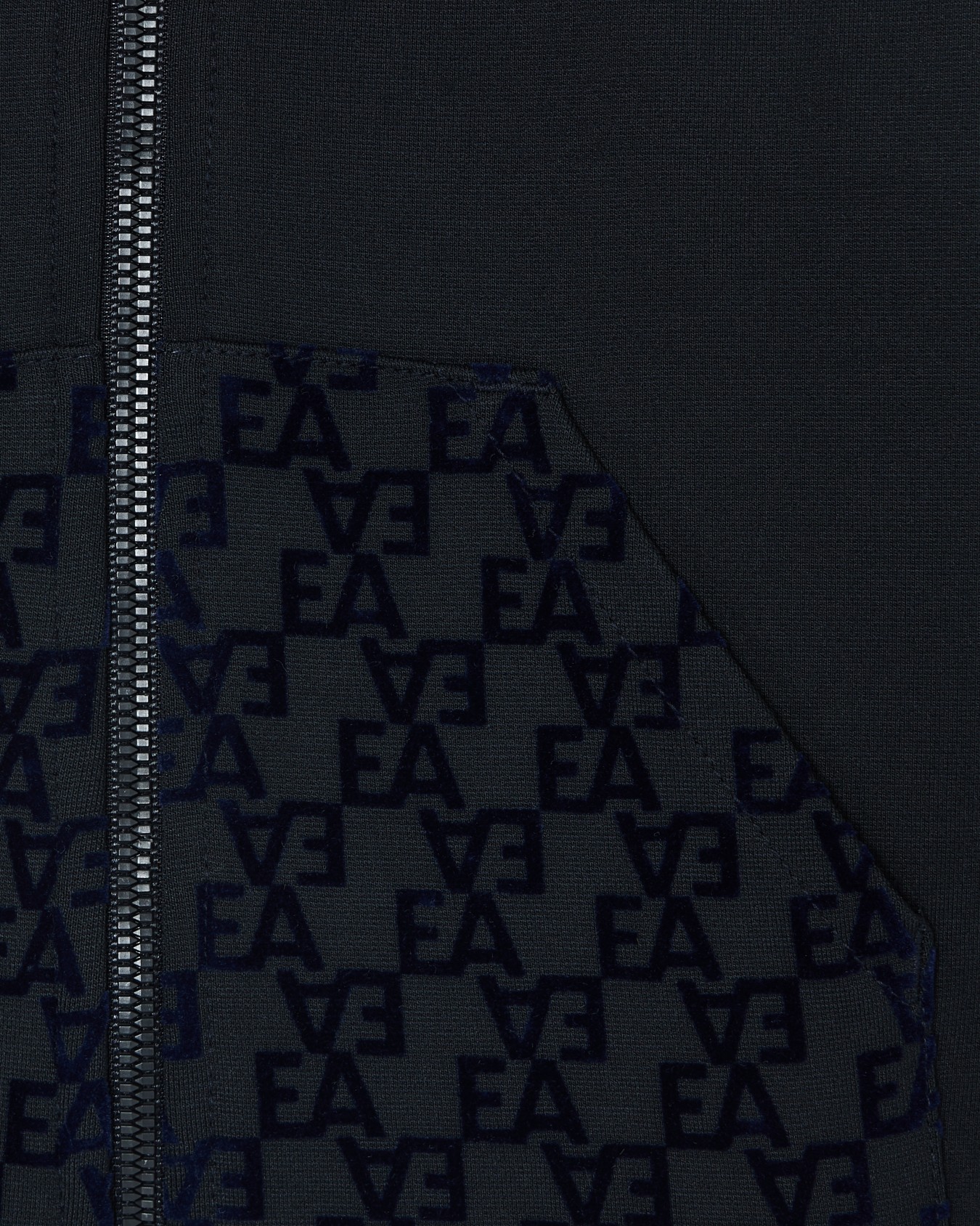 Tracksuit consisting of an interlock jersey sweatshirt and joggers with a flocked EA logo Slide 1
