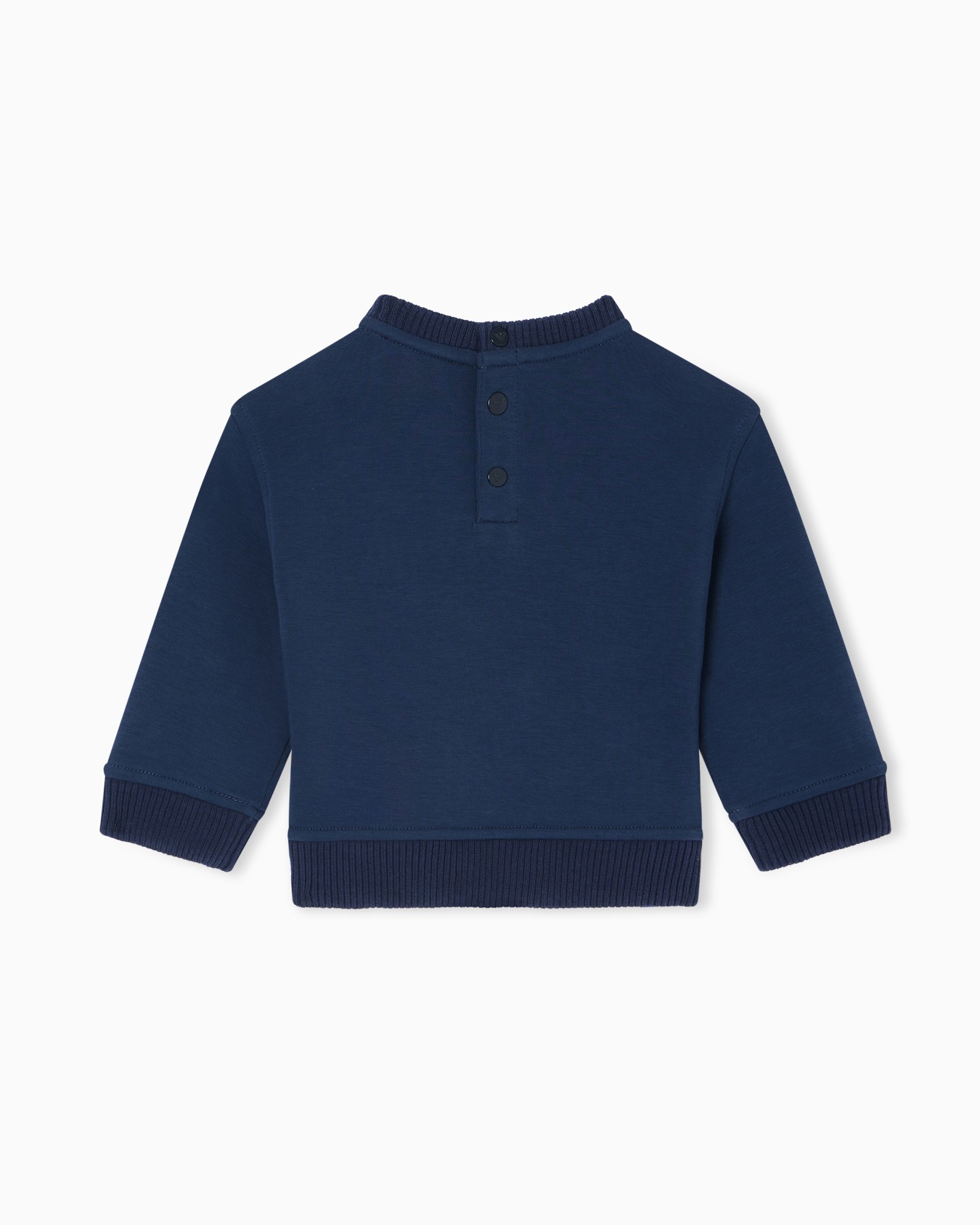 Winter clouds print double-jersey sweatshirt Slide 2