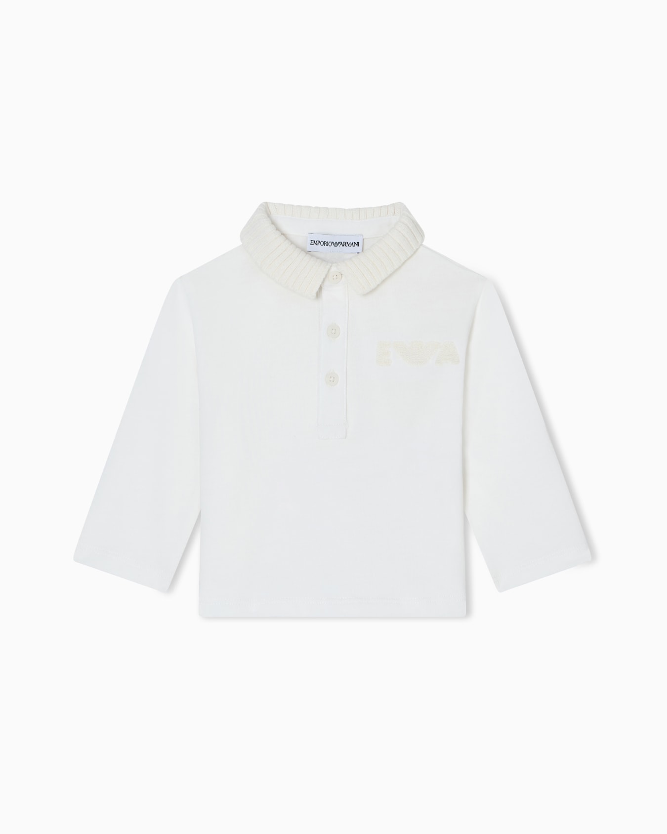 Polo in jersey con logo Slide 0