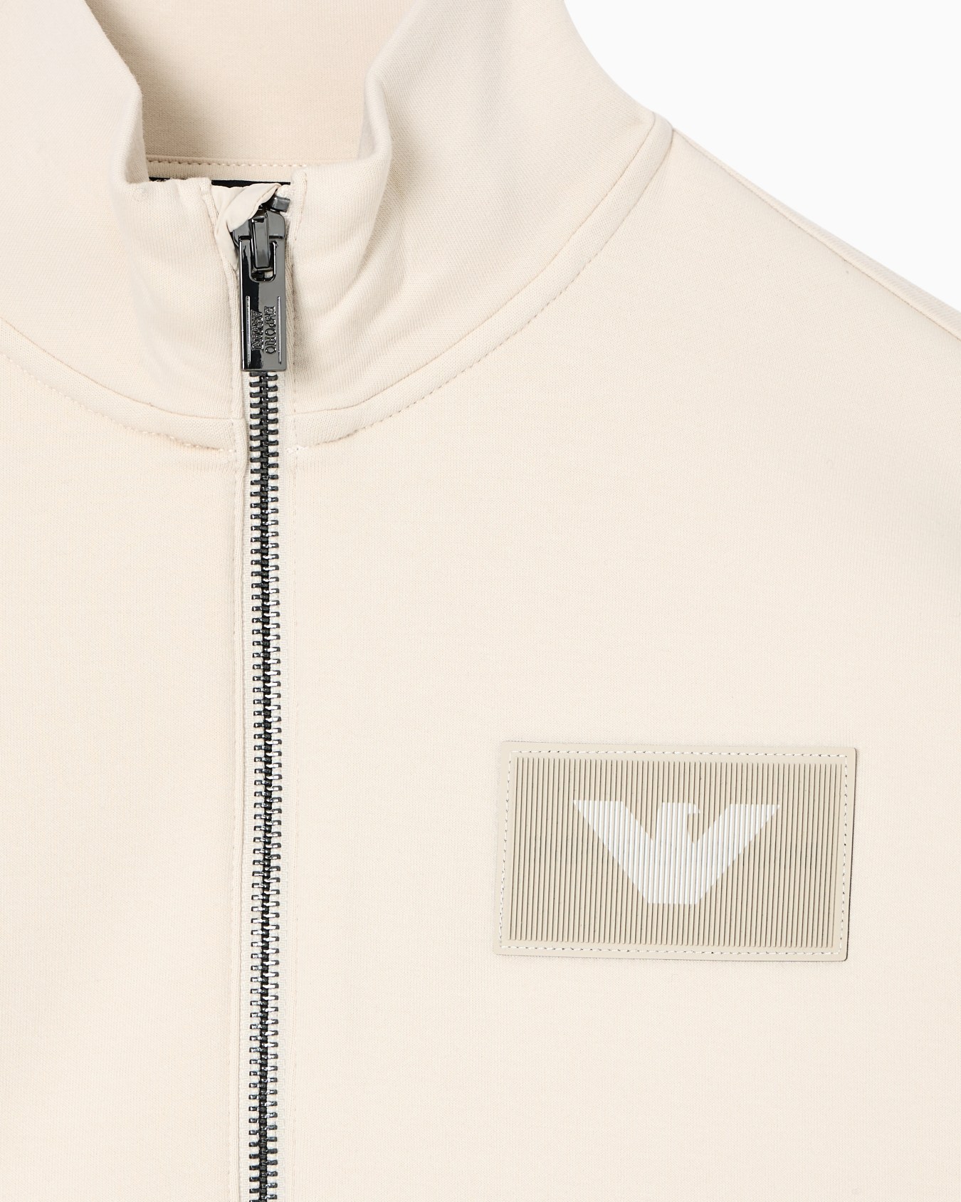 Double-jersey tracksuit with logo patch Slide 1
