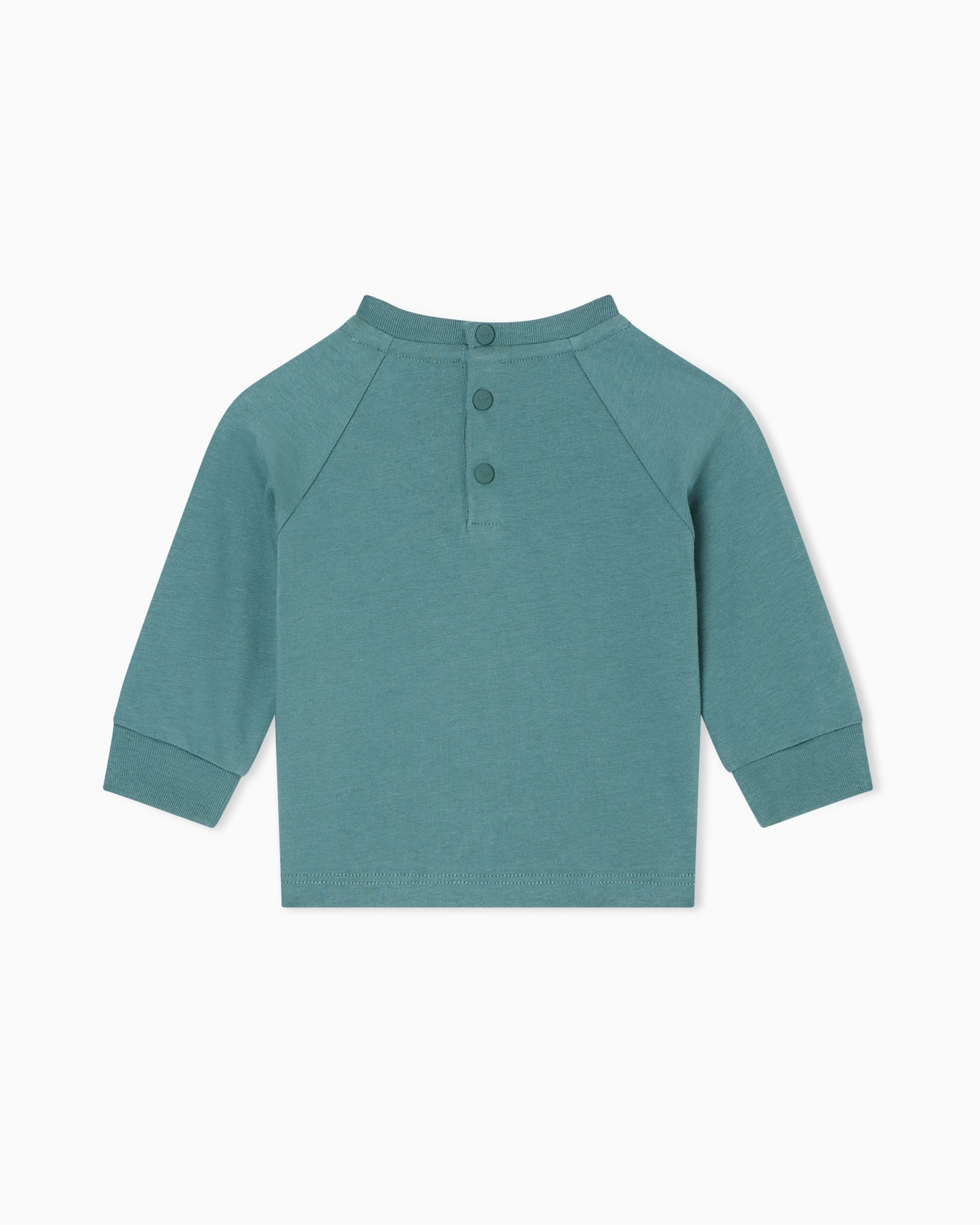 Long-sleeved jersey T-shirt with logo embroidery Slide 2