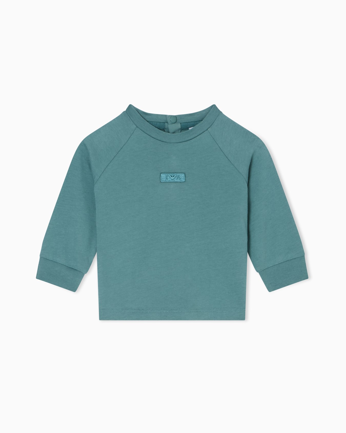 Long-sleeved jersey T-shirt with logo embroidery Slide 0