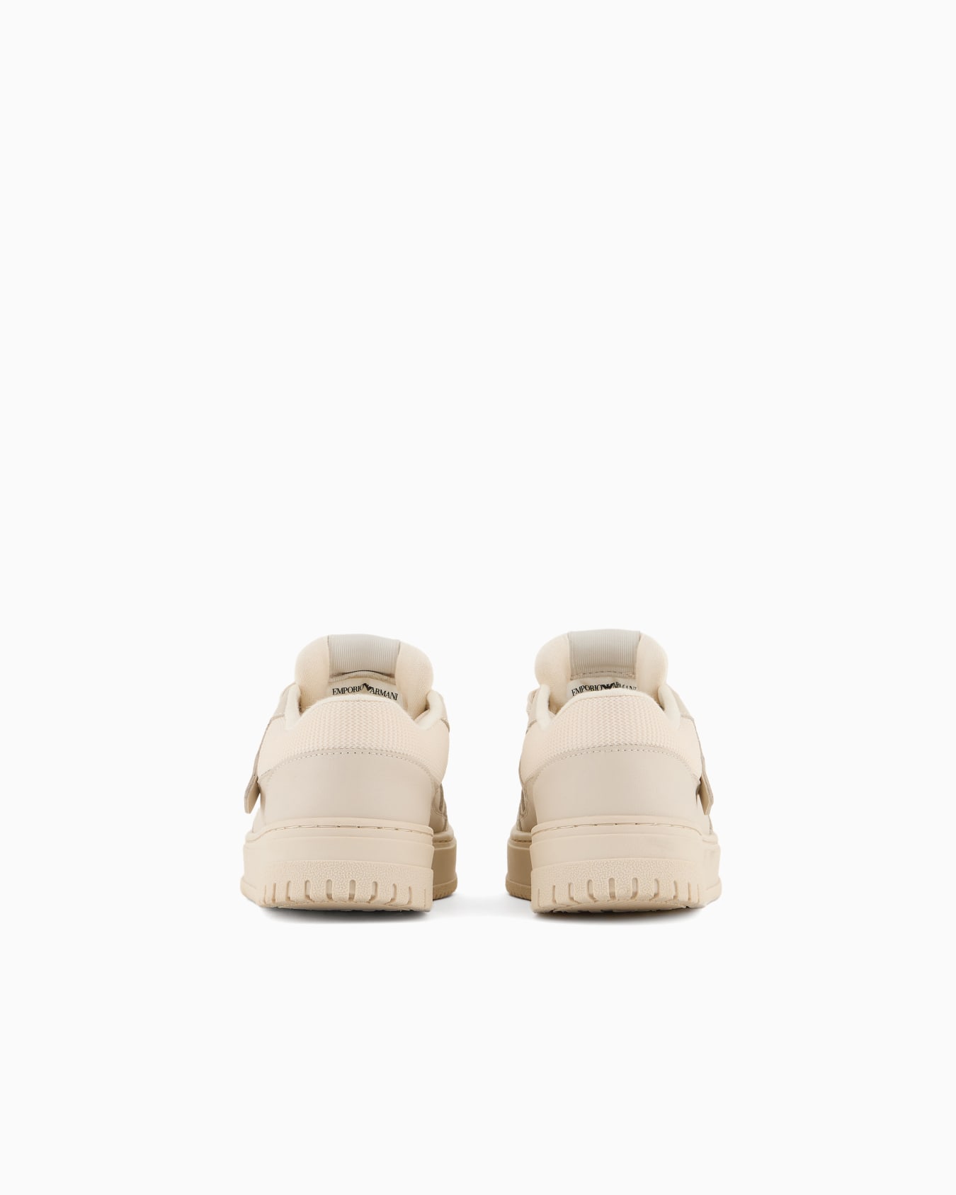 Leather sneakers with mesh details Slide 3