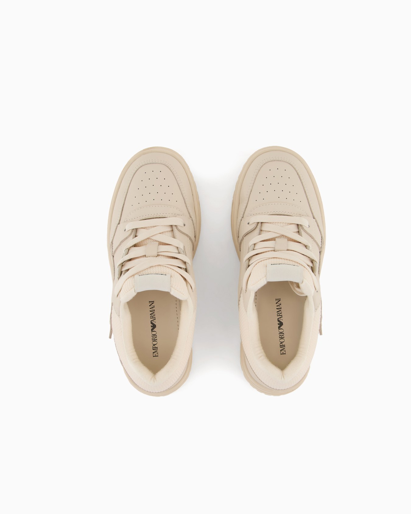 Leather sneakers with mesh details Slide 2