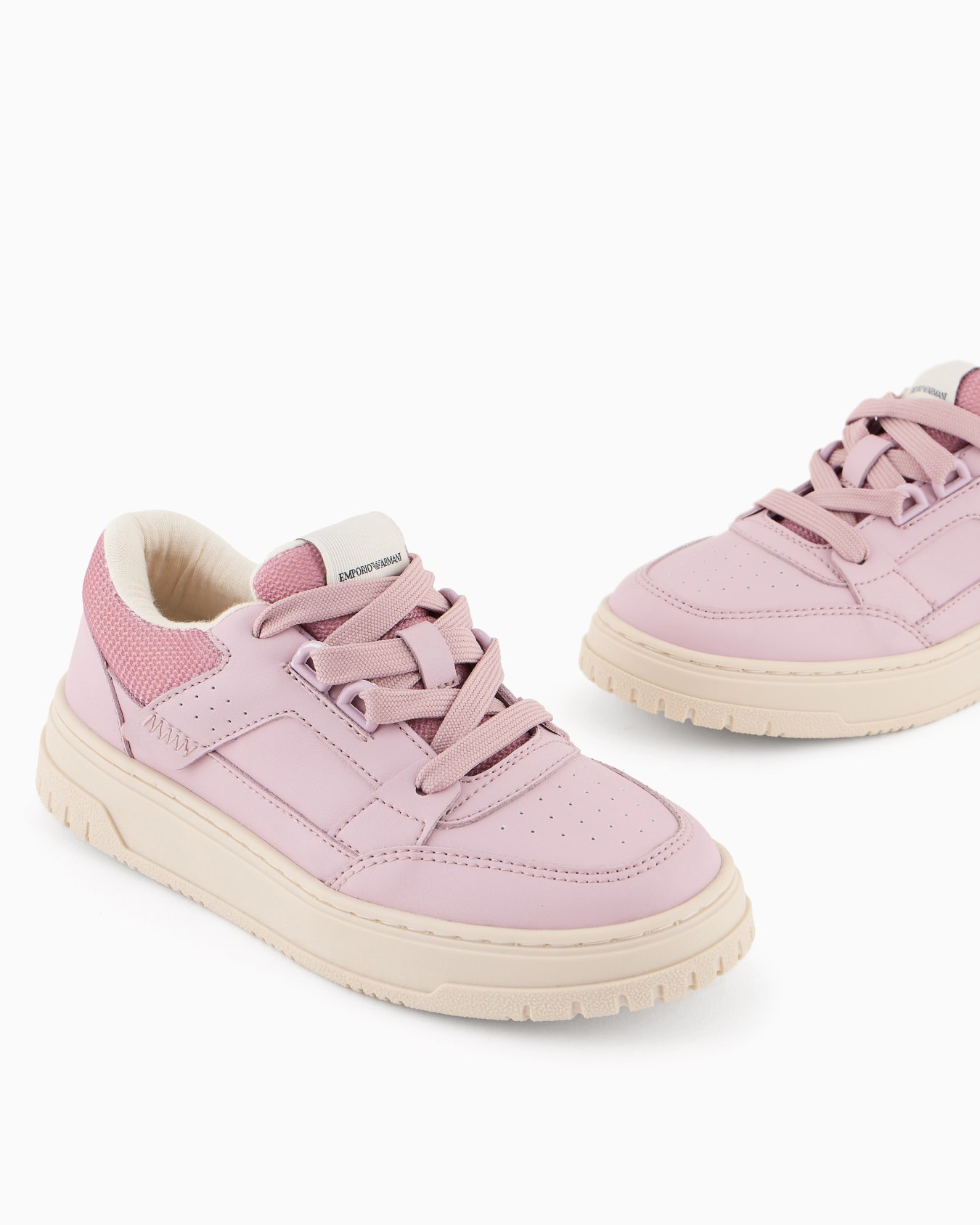 Leather sneakers with mesh details Slide 4