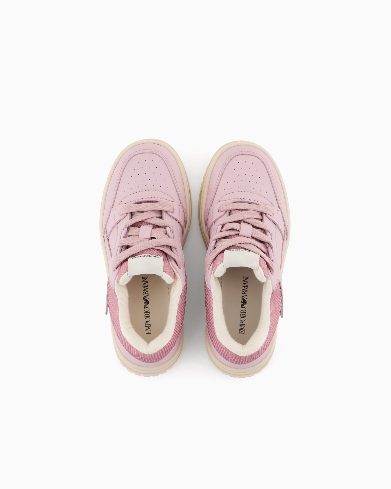 Leather sneakers with mesh details Slide 2