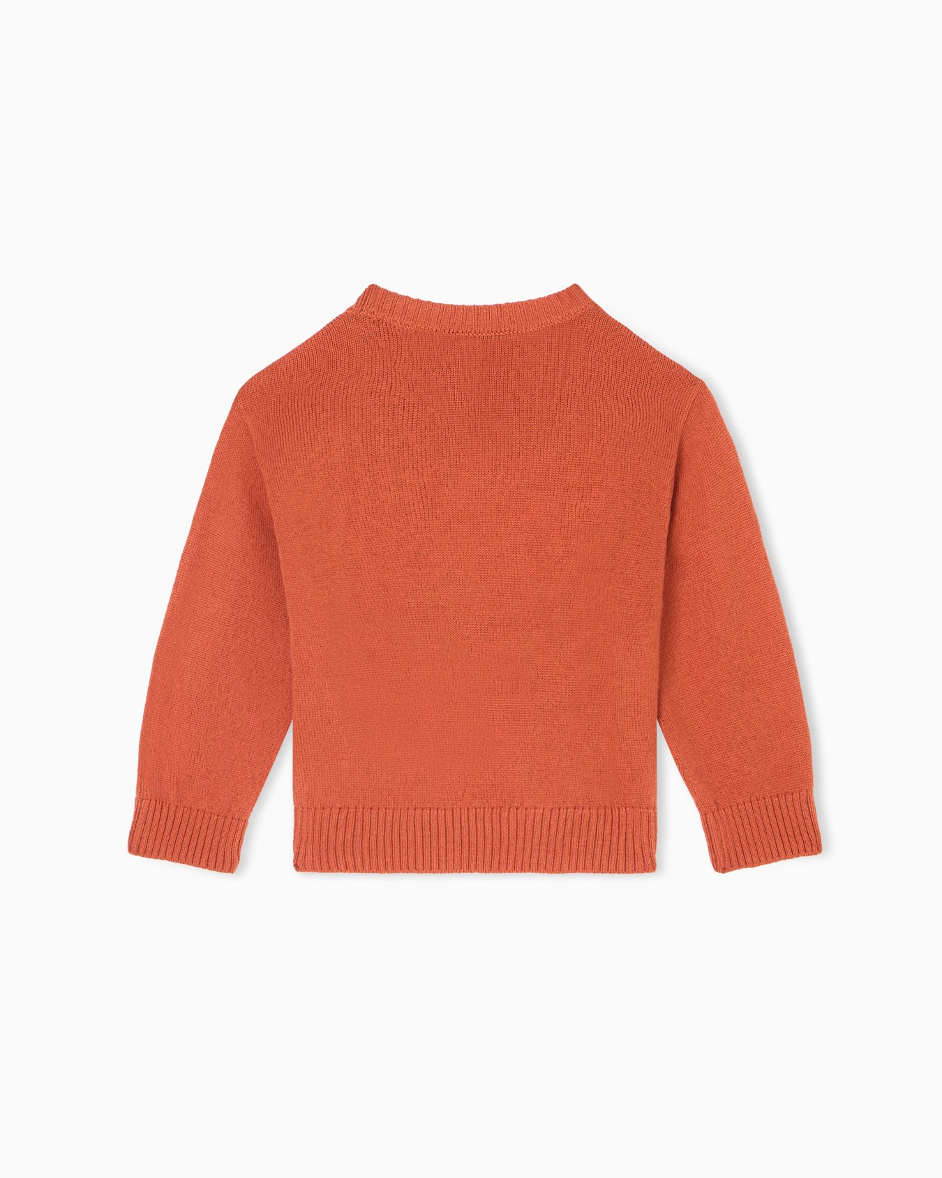 Maglione in misto lana vergine con logo a rilievo Slide 2