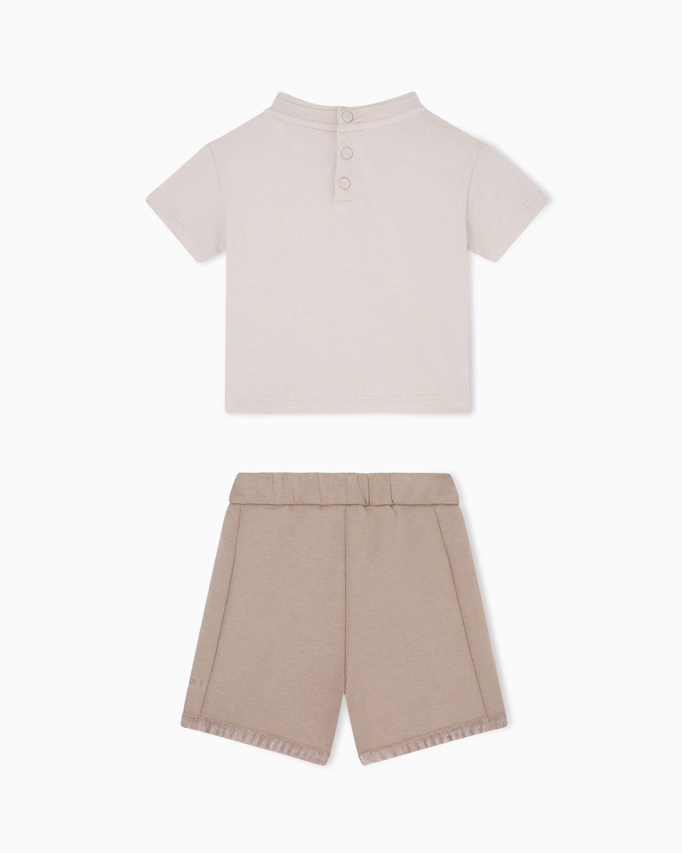 Completo T-shirt e bermuda in jersey interlock Slide 2