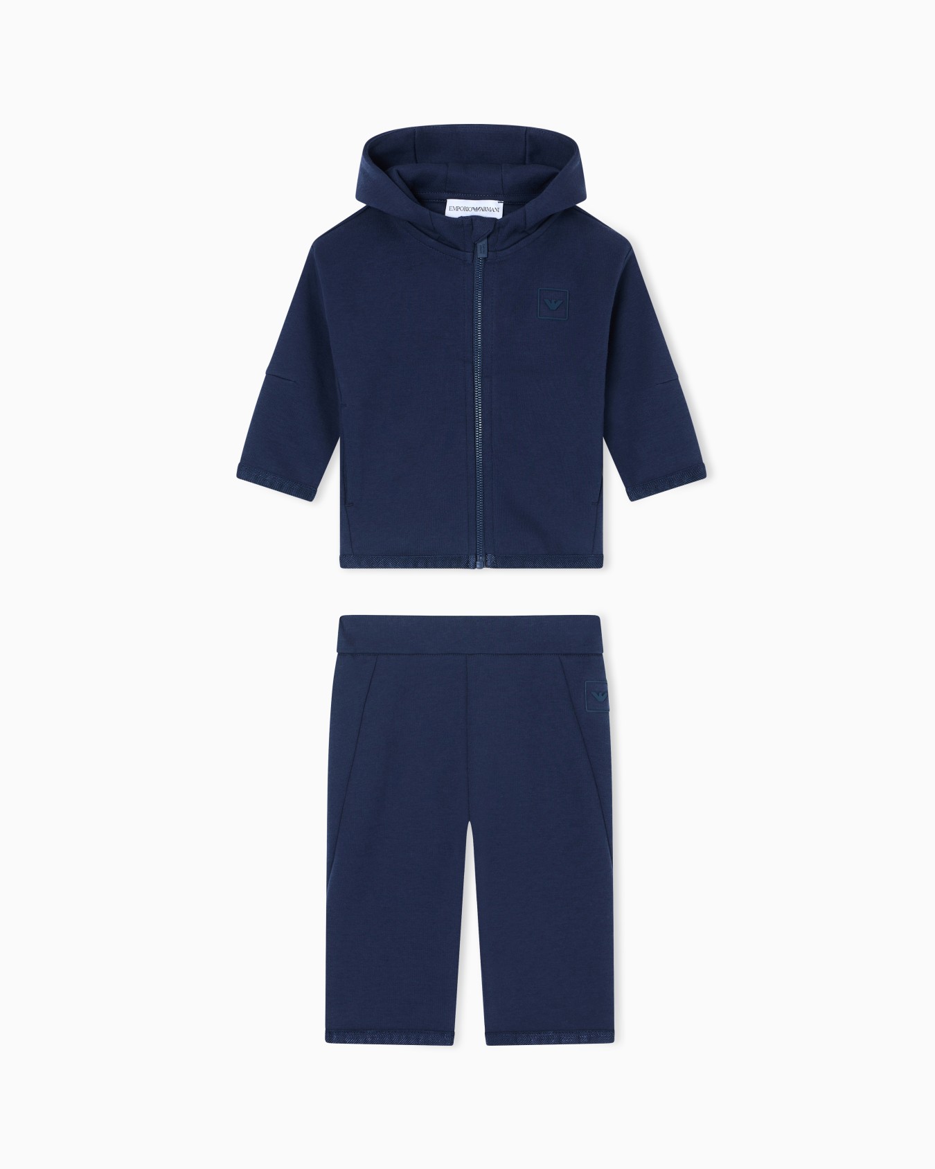 Tracksuit with interlock jersey zip-up sweatshirt and trousers Slide 0