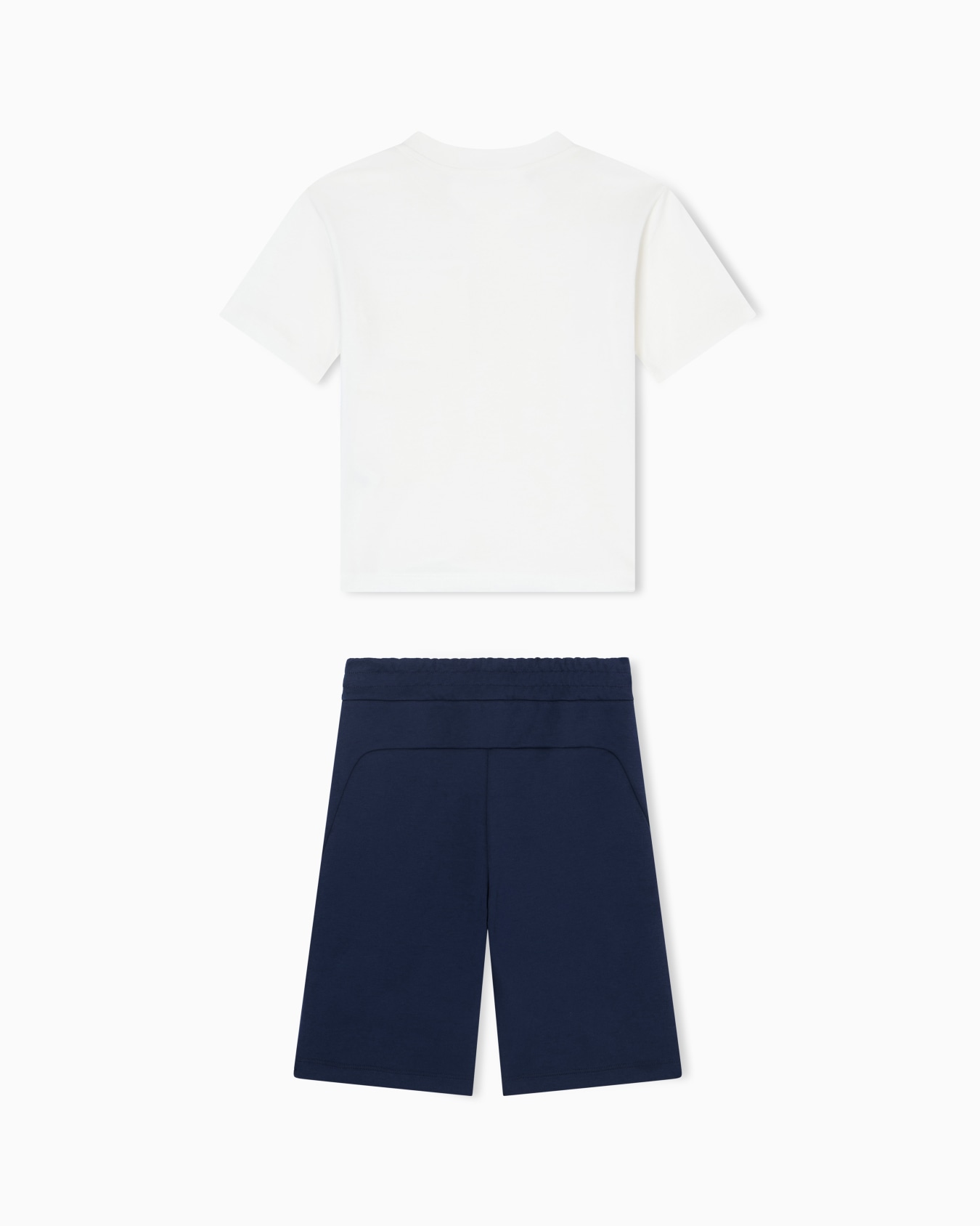 Completo T-shirt e bermuda in jersey interlock Slide 2