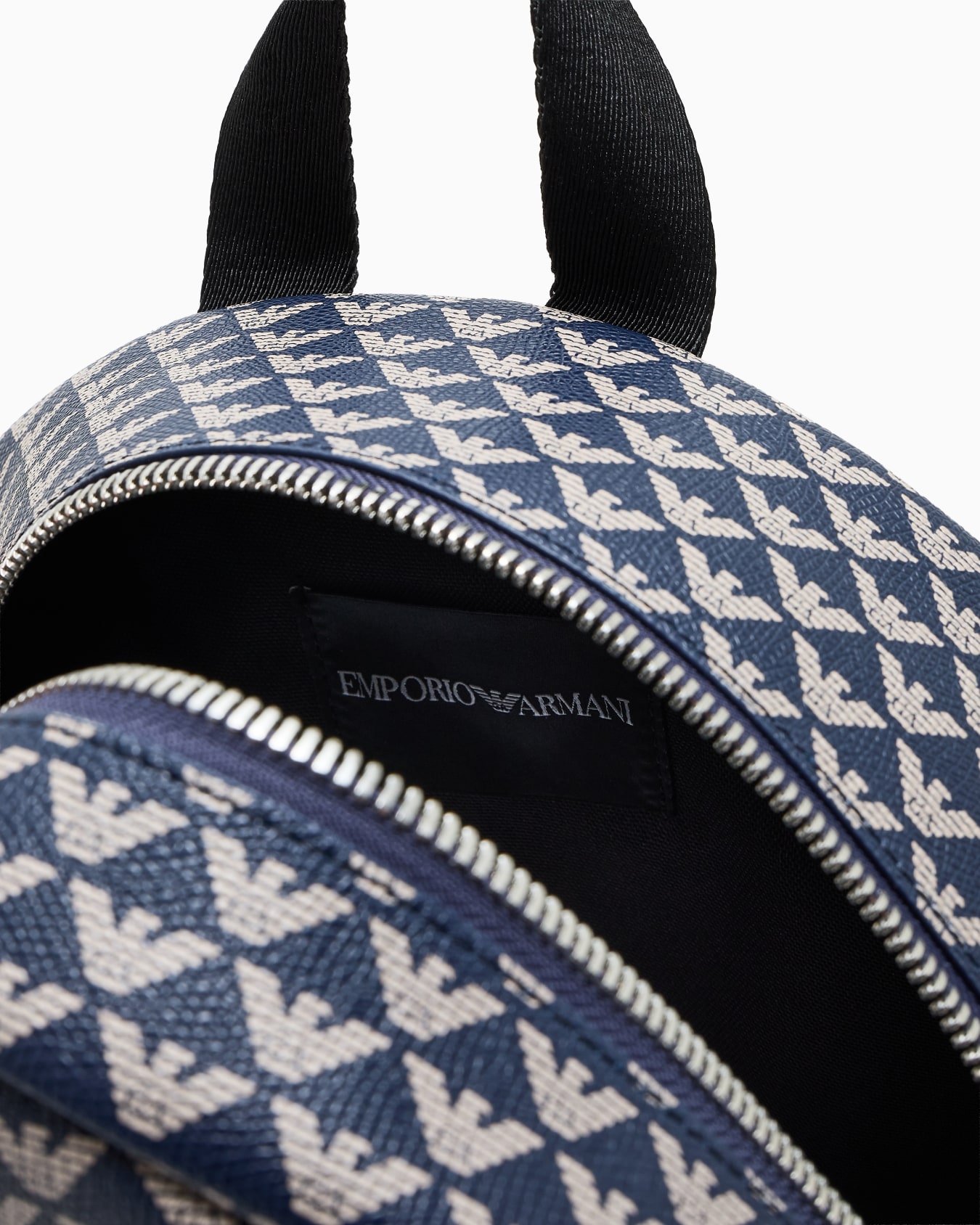 Coated fabric backpack with all-over eagle logo  Slide 3