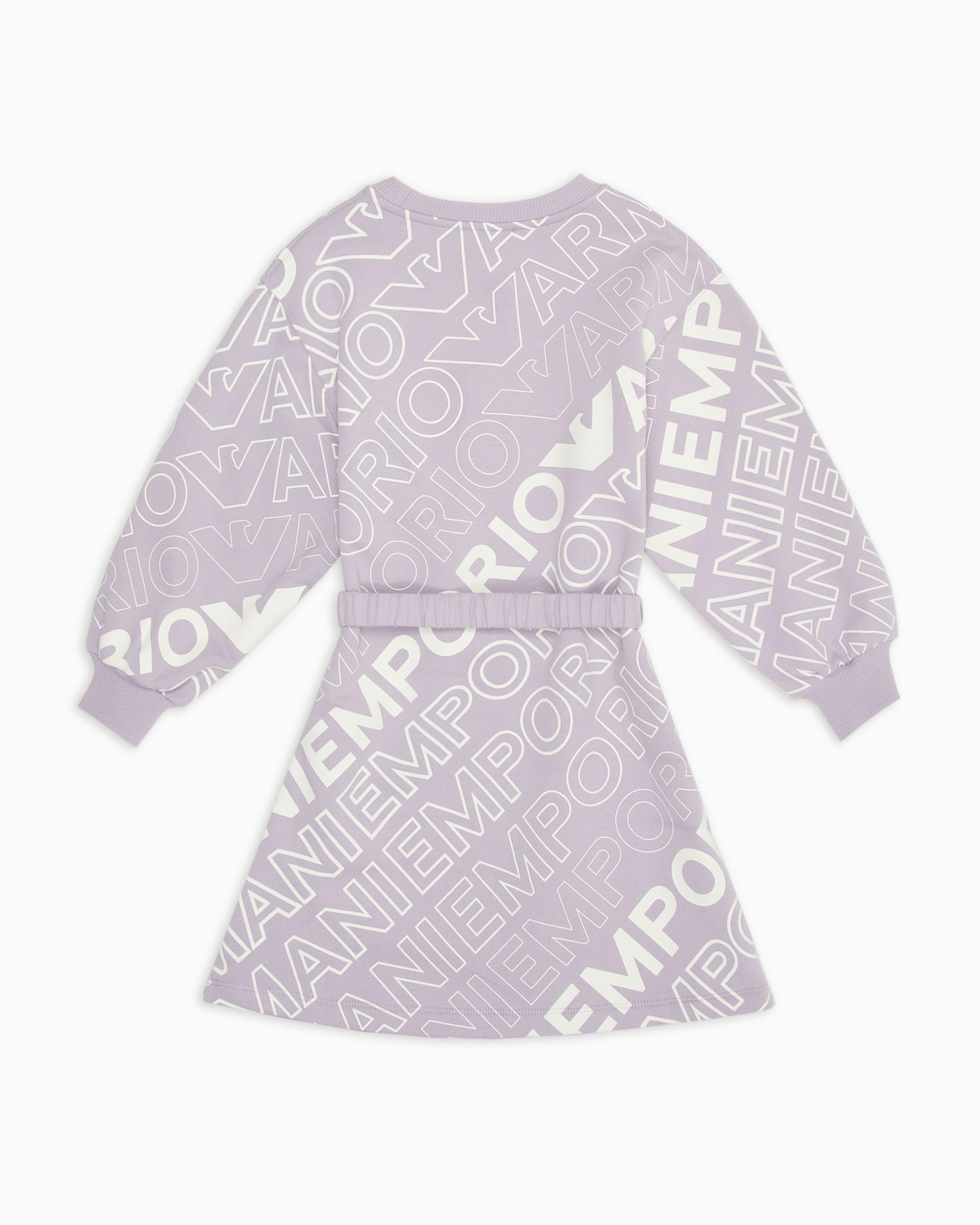 EA Crew jersey-fleece dress with belt and all-over lettering Slide 2