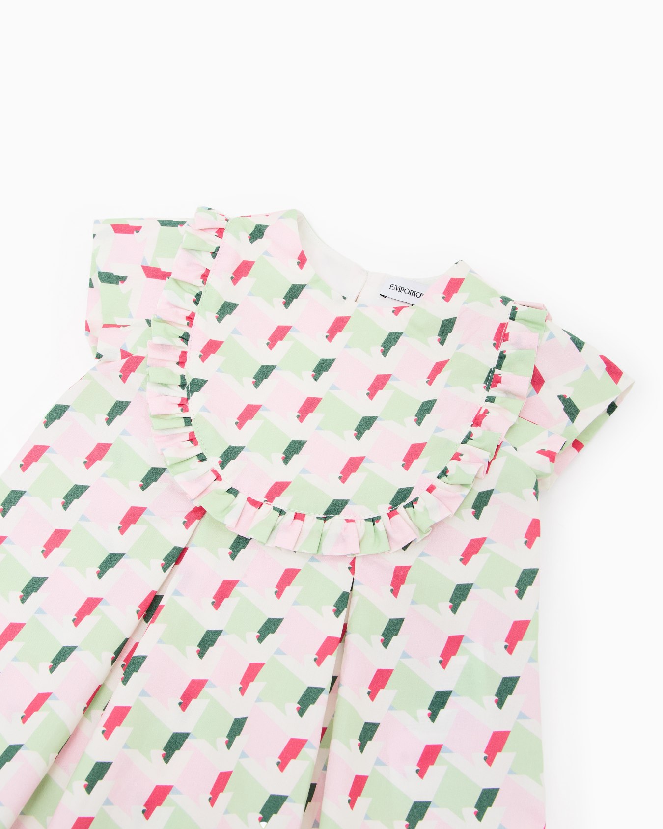Poplin dress with all-over print Slide 1