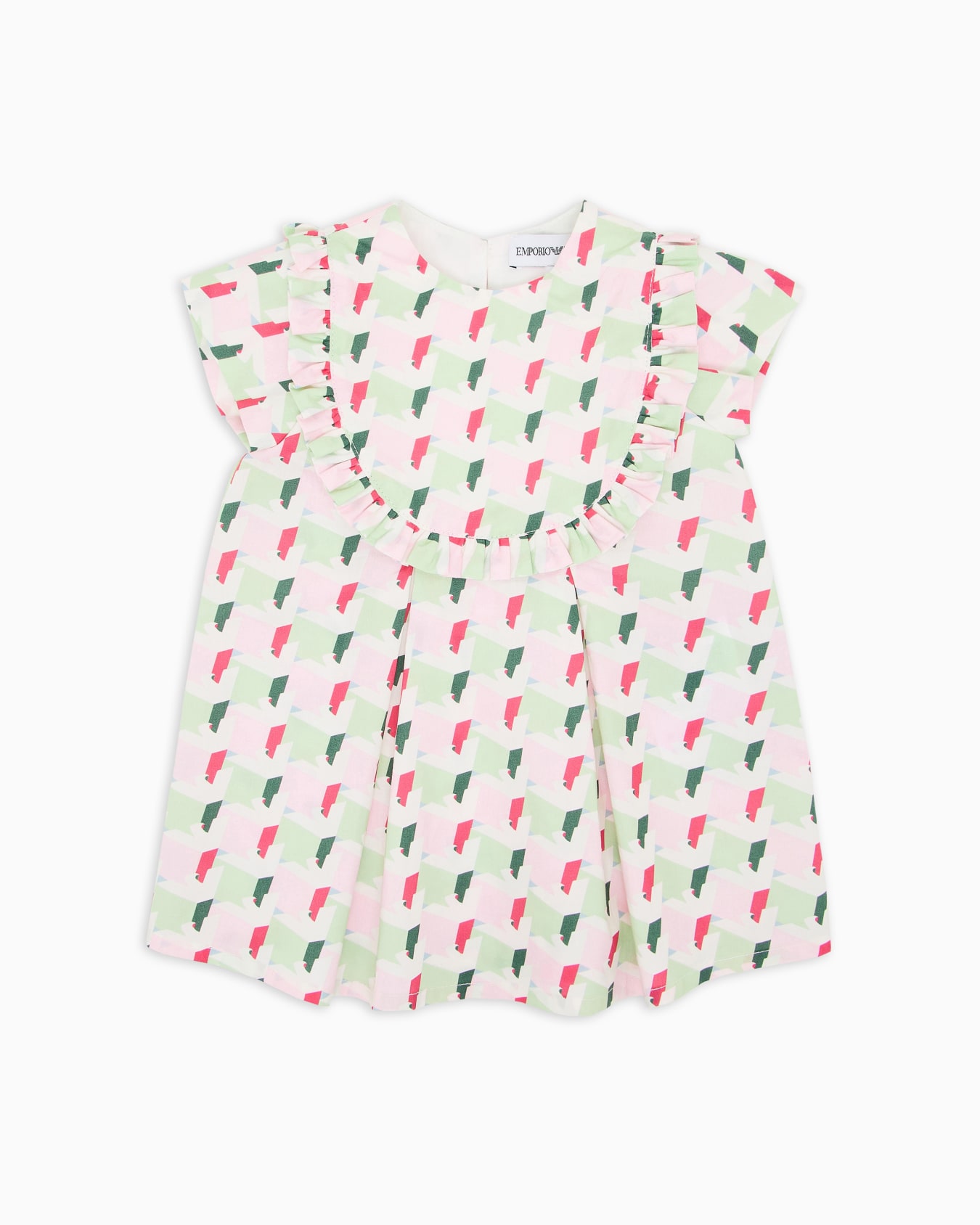 Poplin dress with all-over print Slide 0
