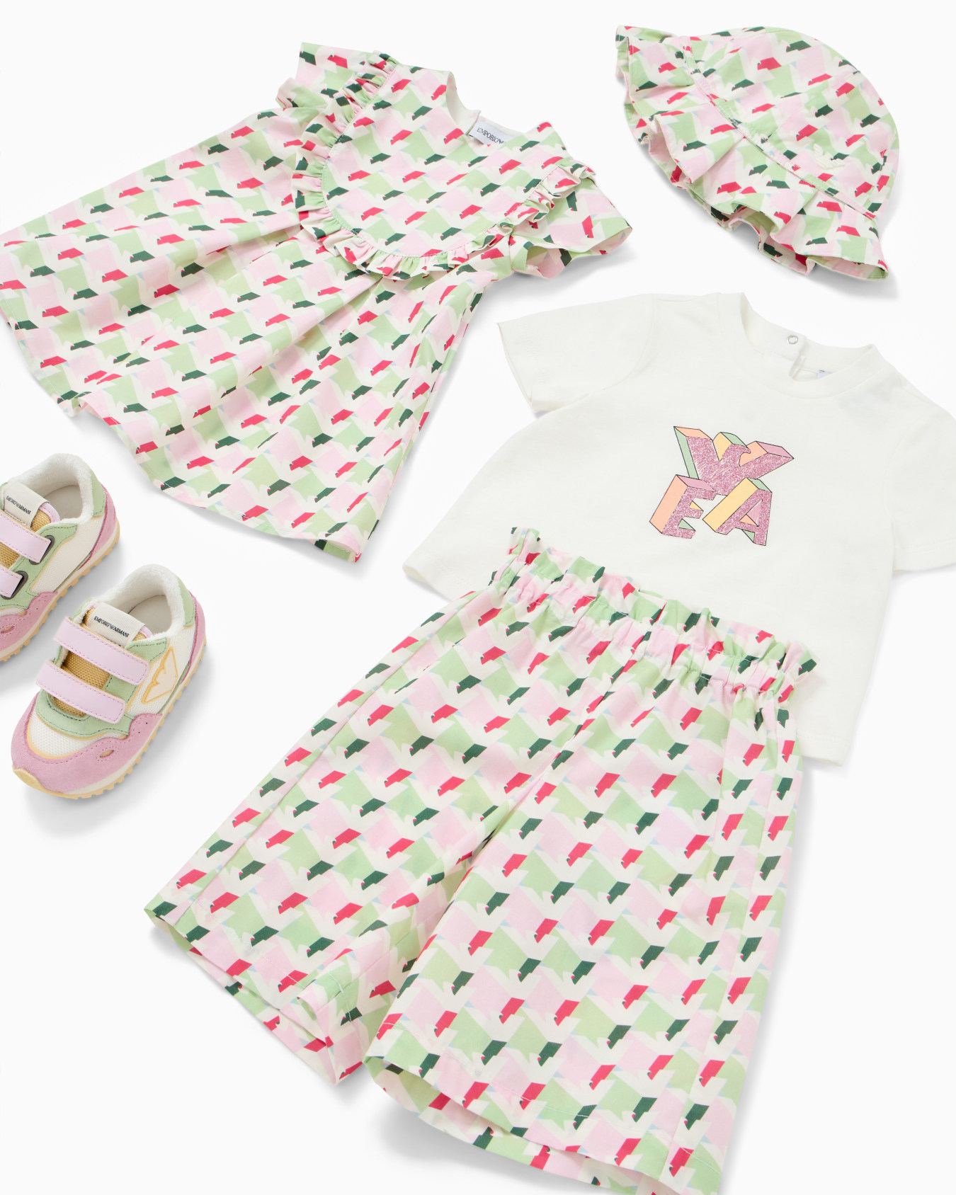 Poplin dress with all-over print Slide 3