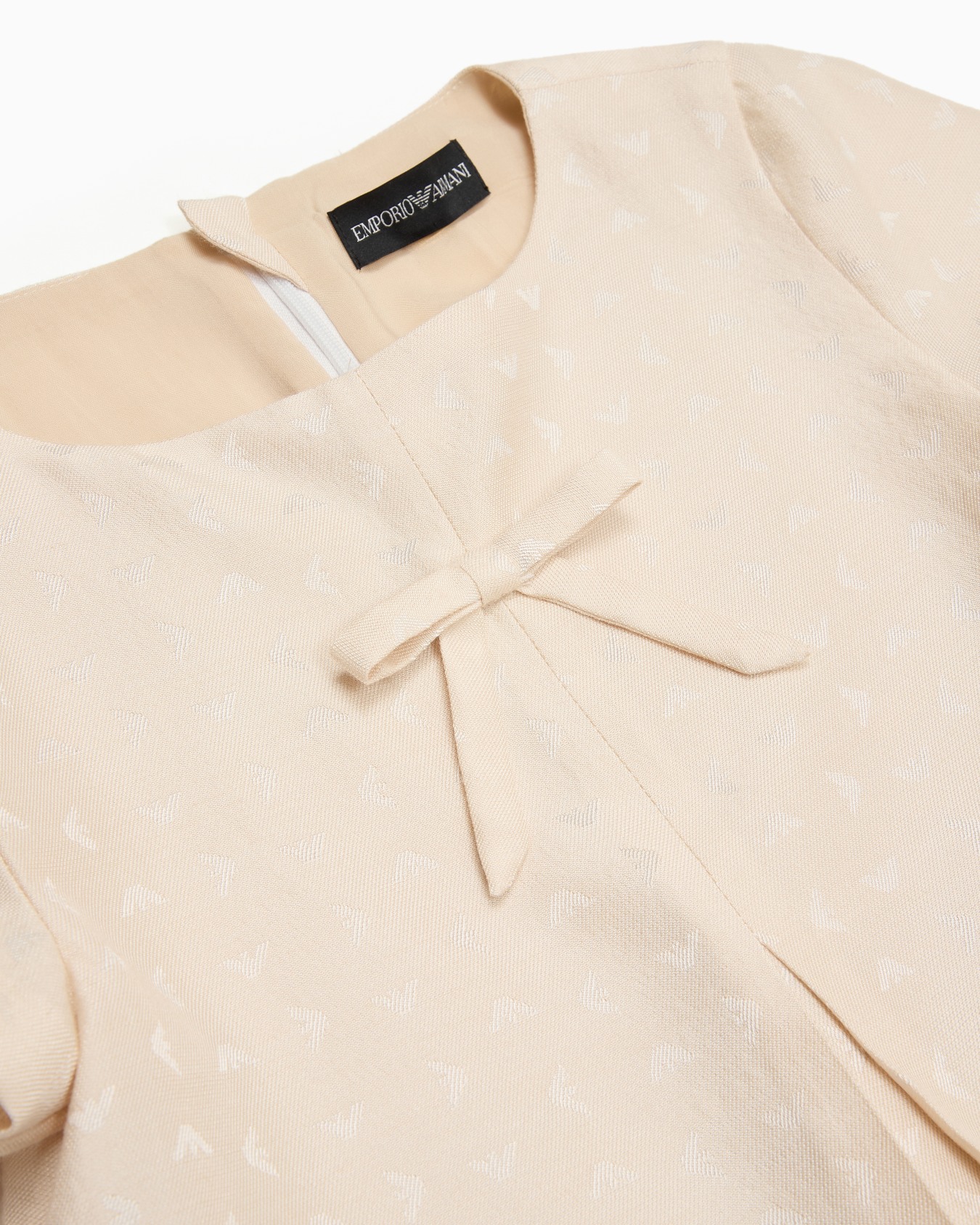 Vestido con bordado integral de microáguilas  Diapositiva 1