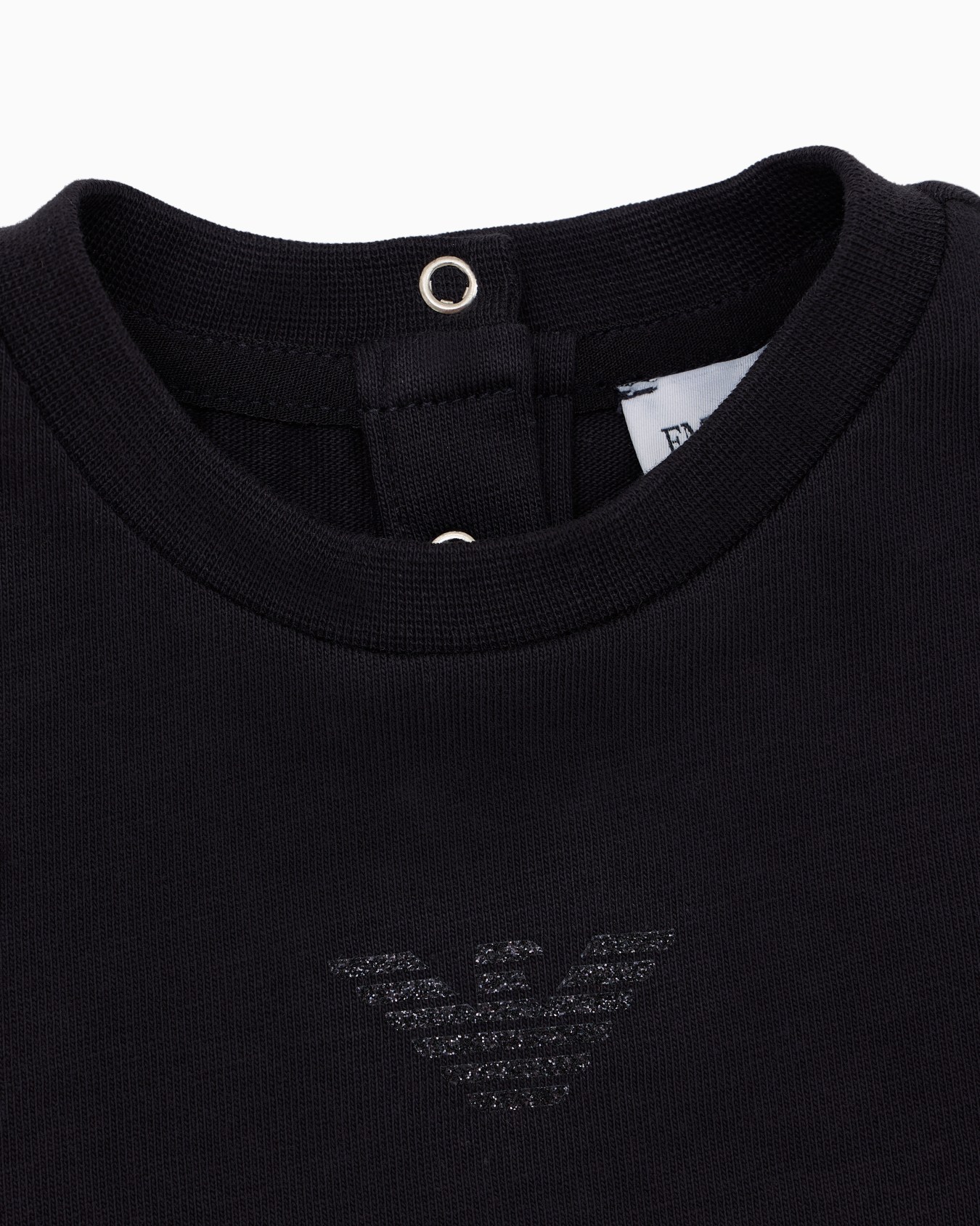 Jersey T-shirt with glitter eagle Slide 1