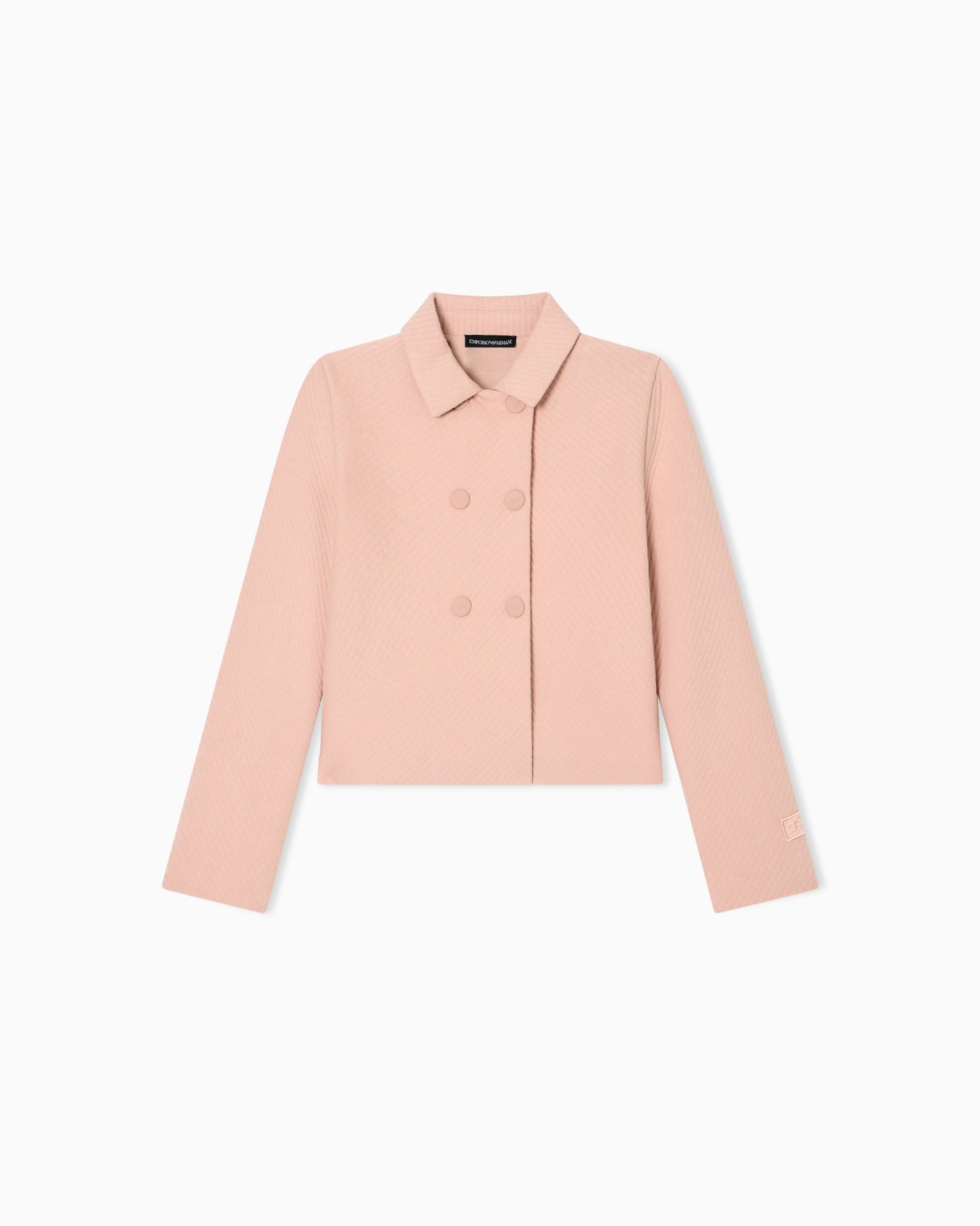 Quilted jersey double-breasted jacket Slide 0
