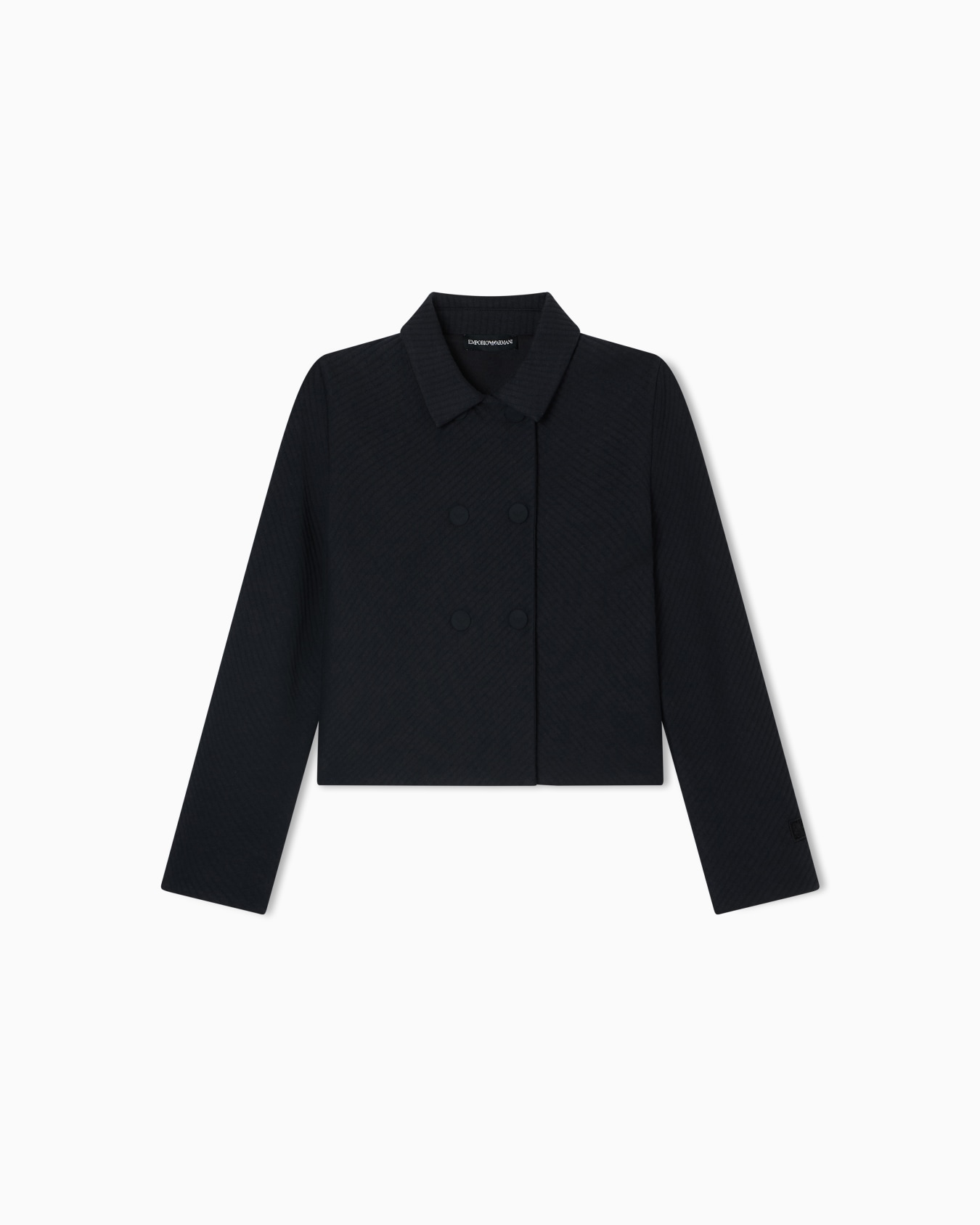 Veste croisée en jersey matelassé Diapositive 0