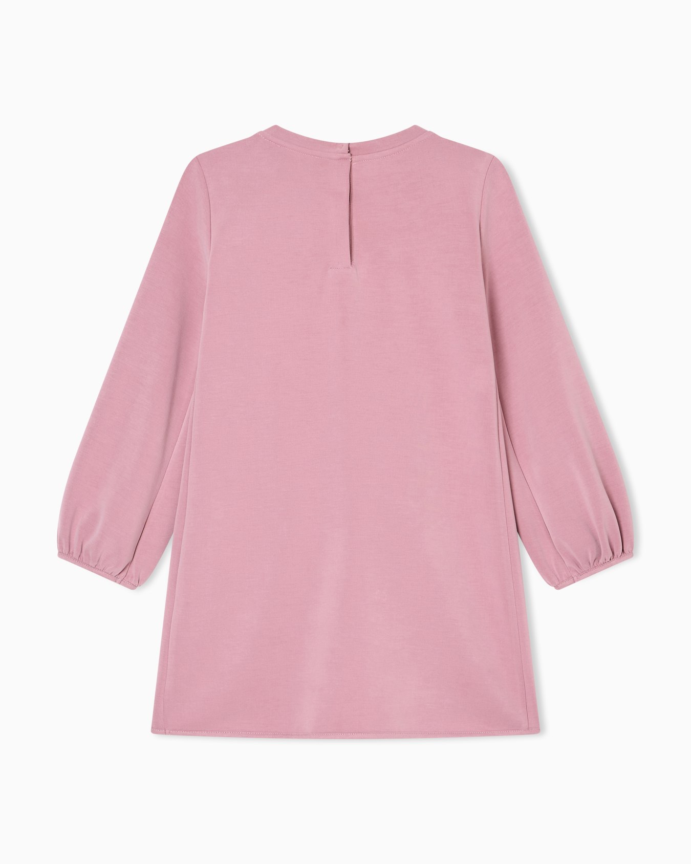 Cupro dress with puff sleeves Slide 2