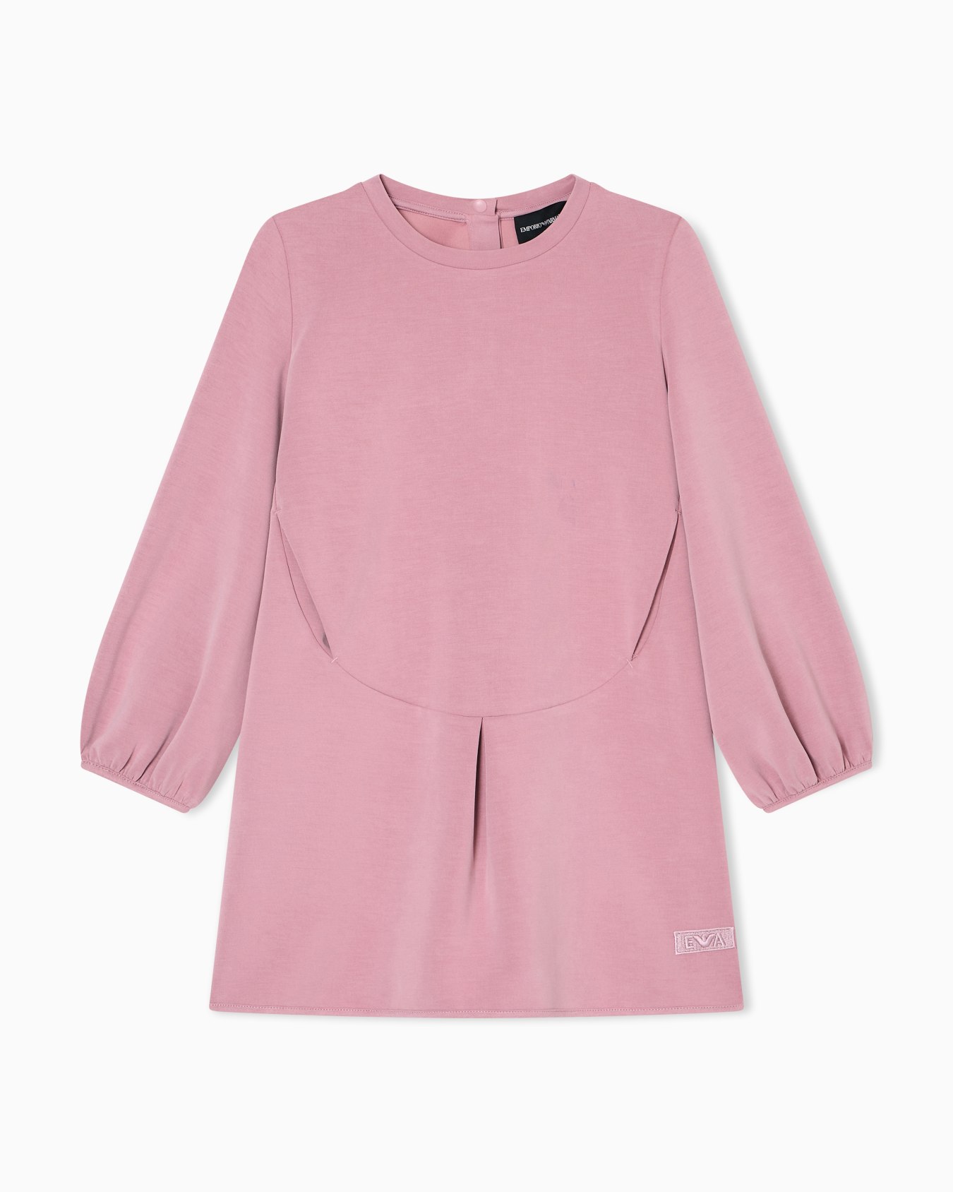 Cupro dress with puff sleeves Slide 0