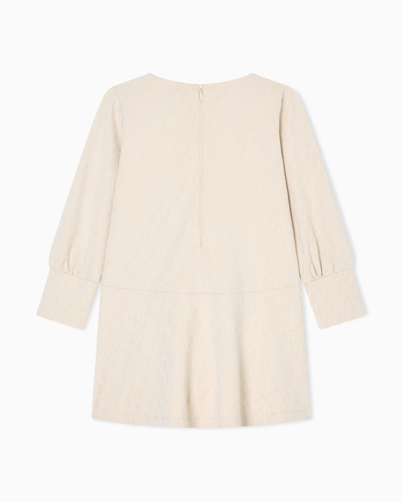 Interlock jersey dress with all-over flocked EA logo Slide 2