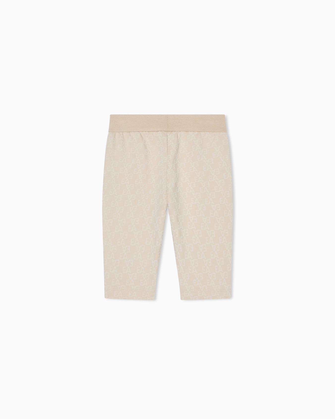 Interlock jersey trousers with all-over flocked EA logo Slide 2
