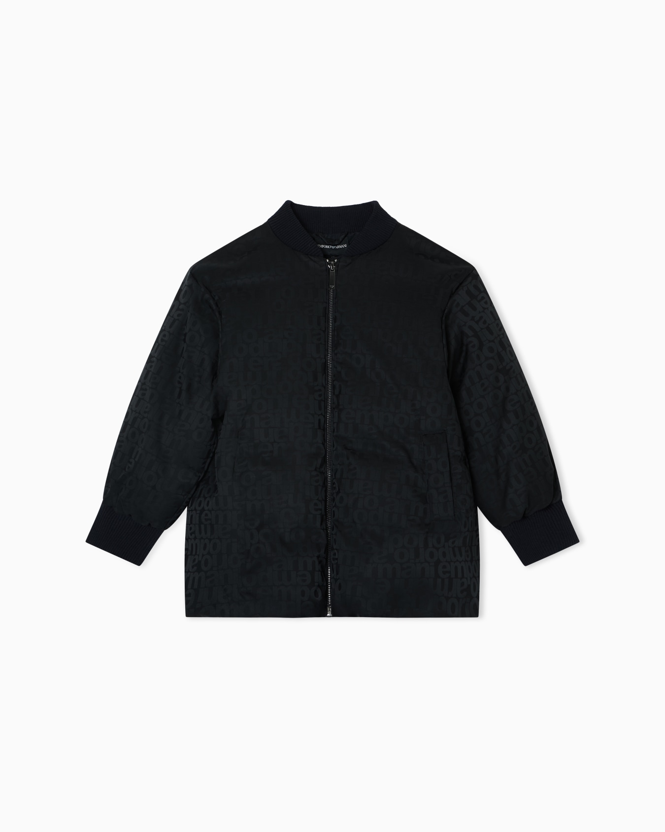 ASV oversized nylon jacquard down jacket with all-over logo Slide 0
