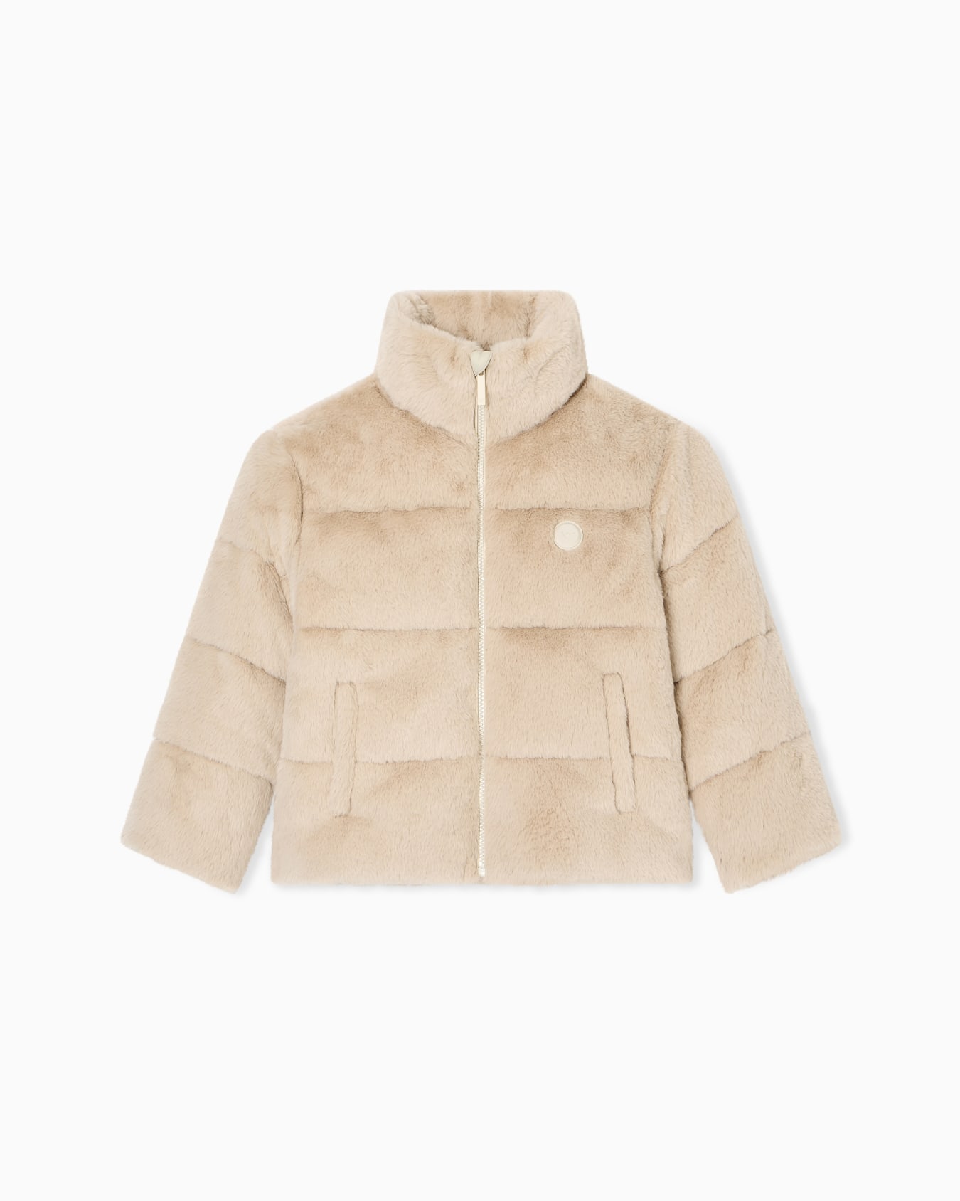 Full-zip jacket in faux-fur fabric Slide 0